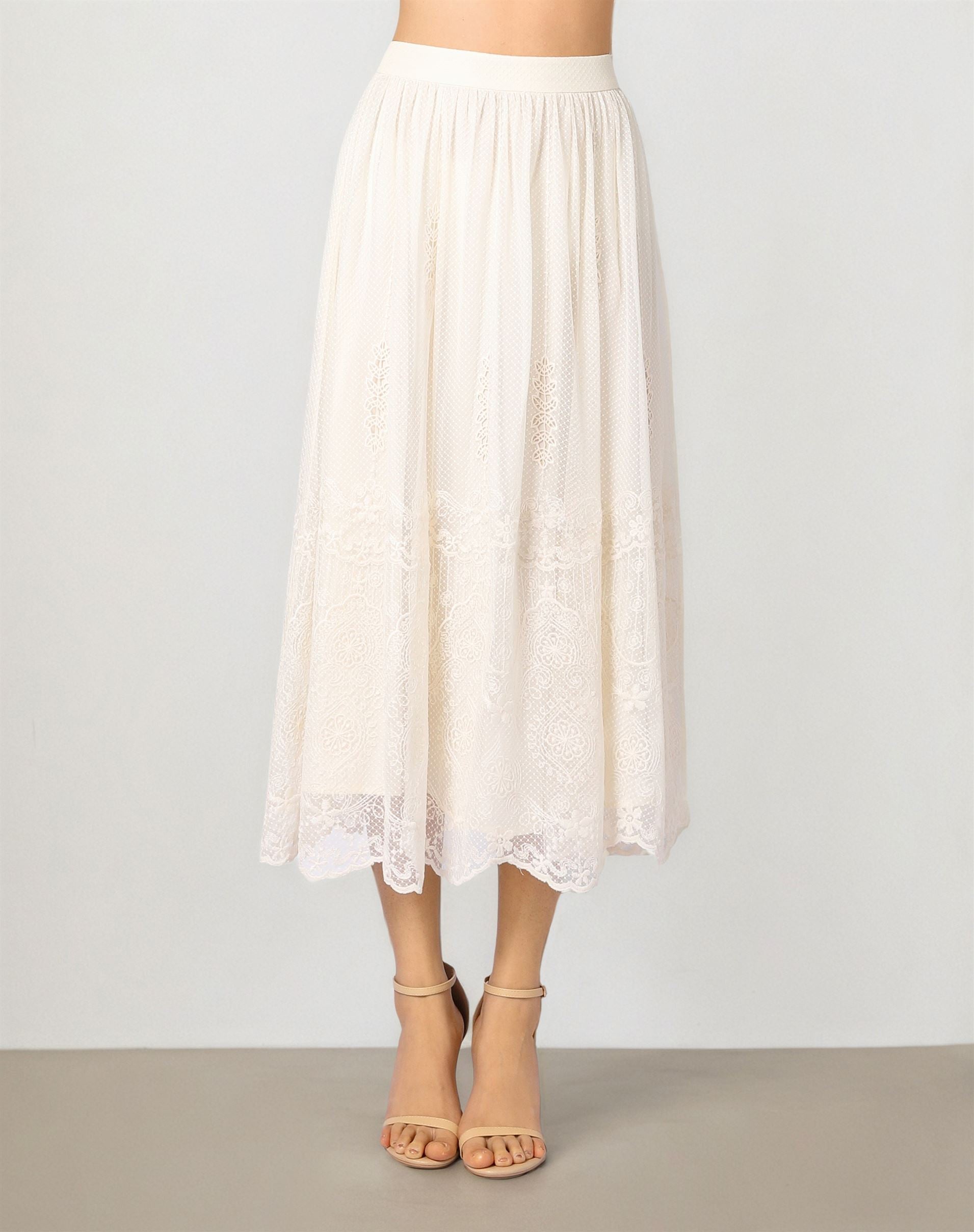 Lace Midi Skirt