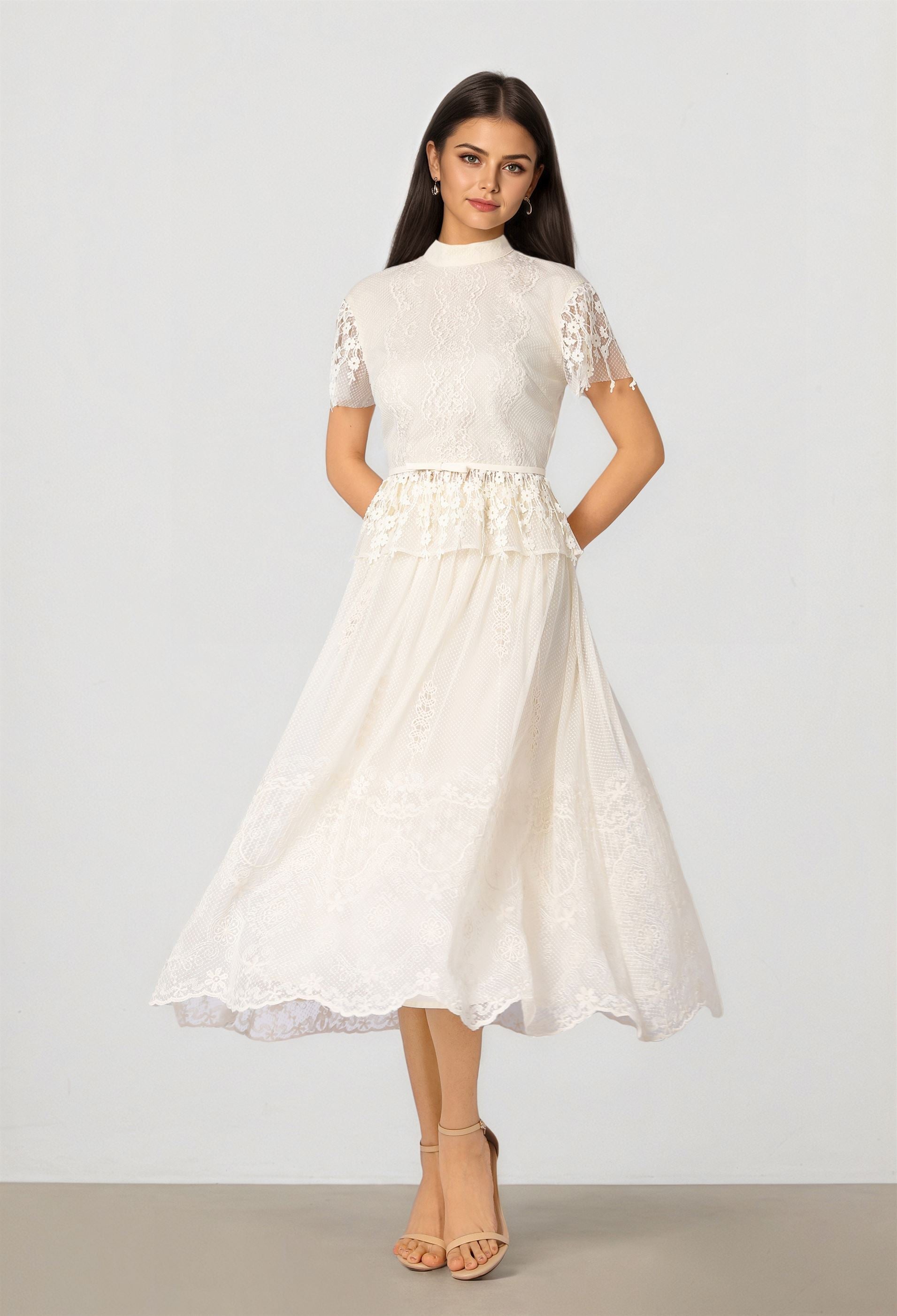 Lace Midi Skirt