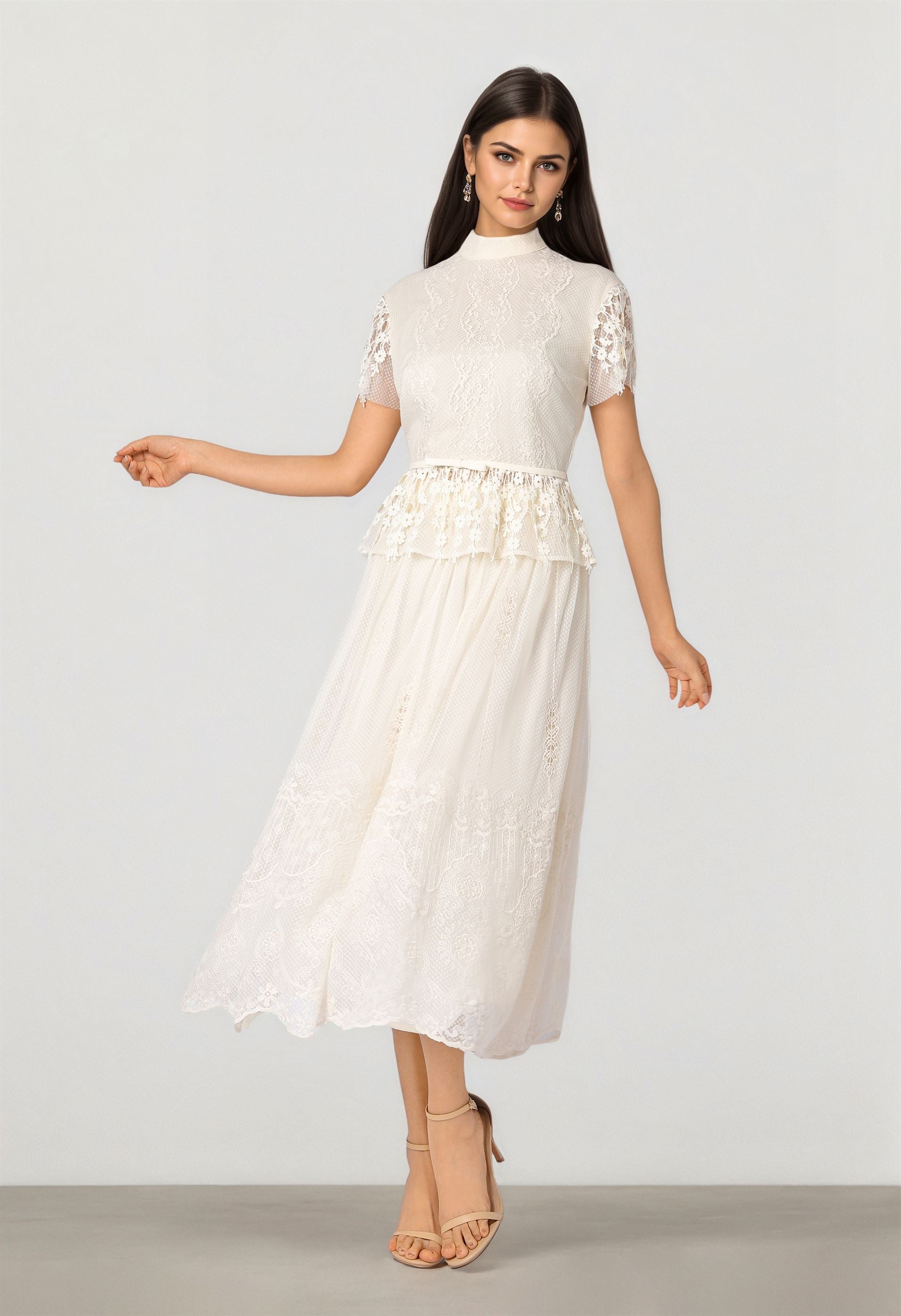 Lace Midi Skirt