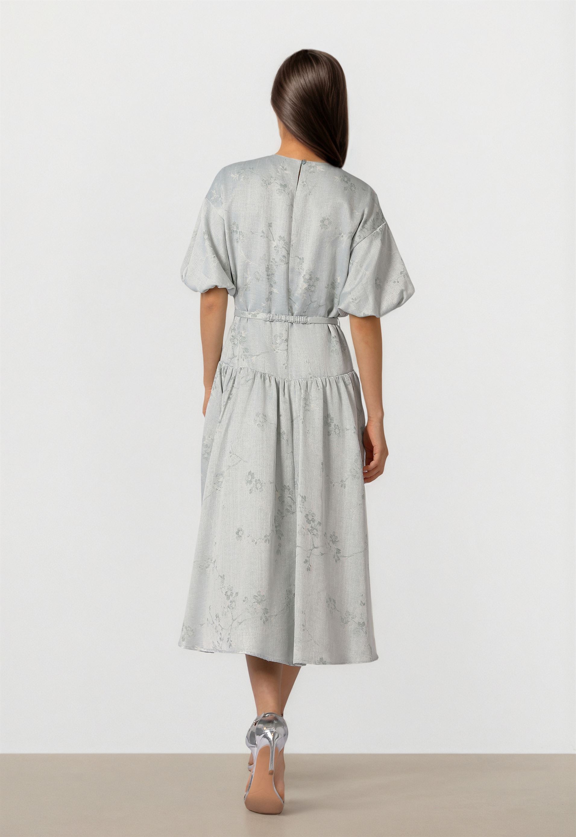 Embellished Brocade Dress