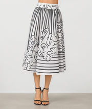 Monochrome Print Skirt