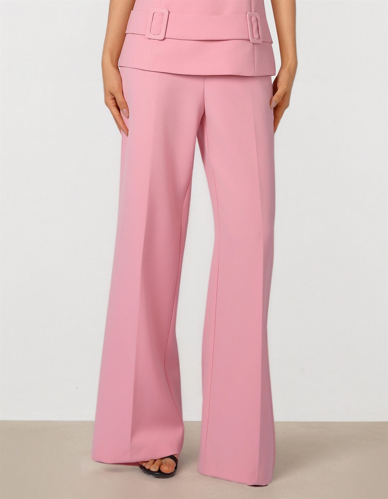 Pink Crepe Pants