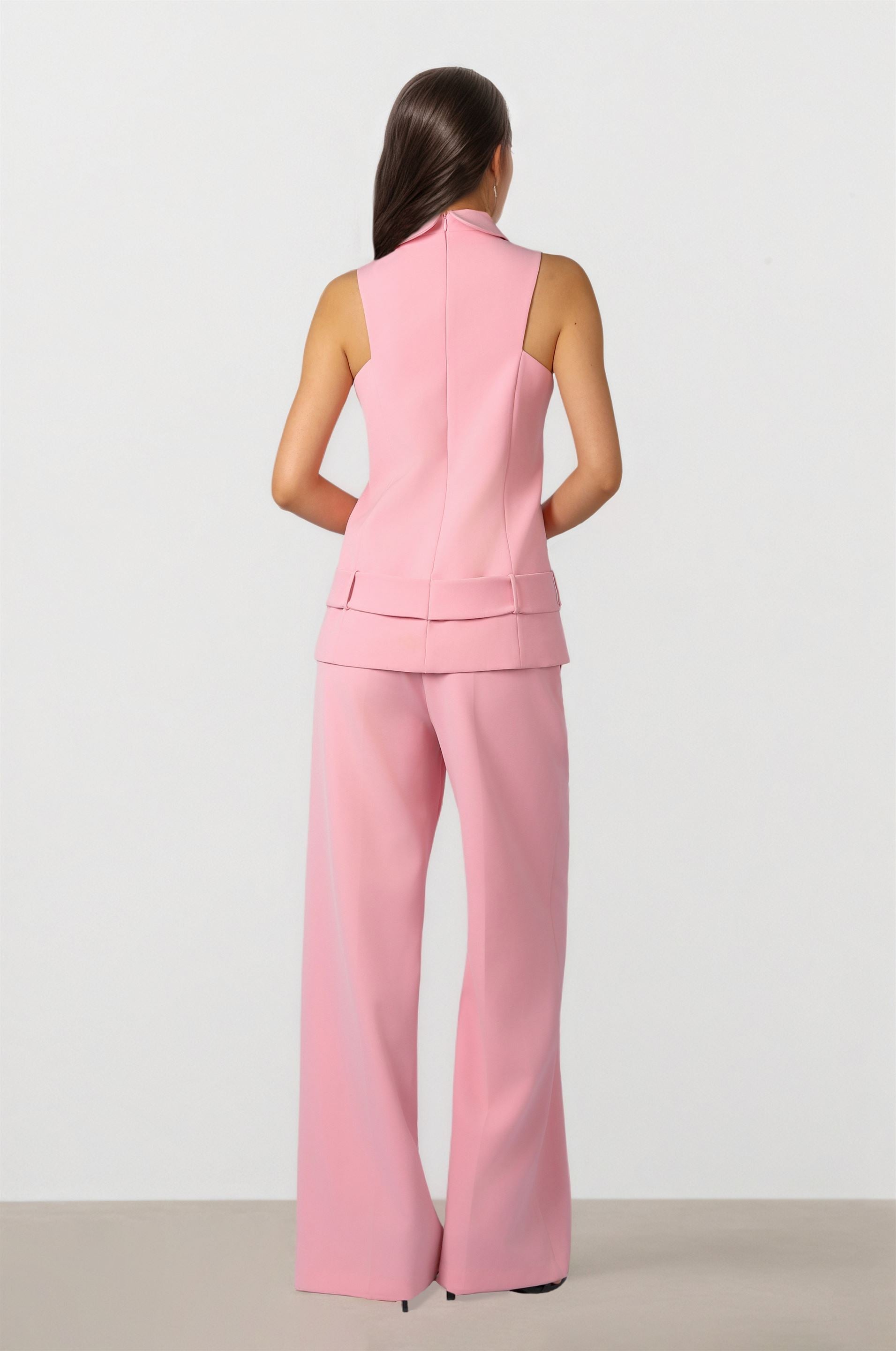 Pink Crepe Pants