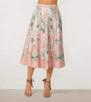 Floral Stripe Skirt