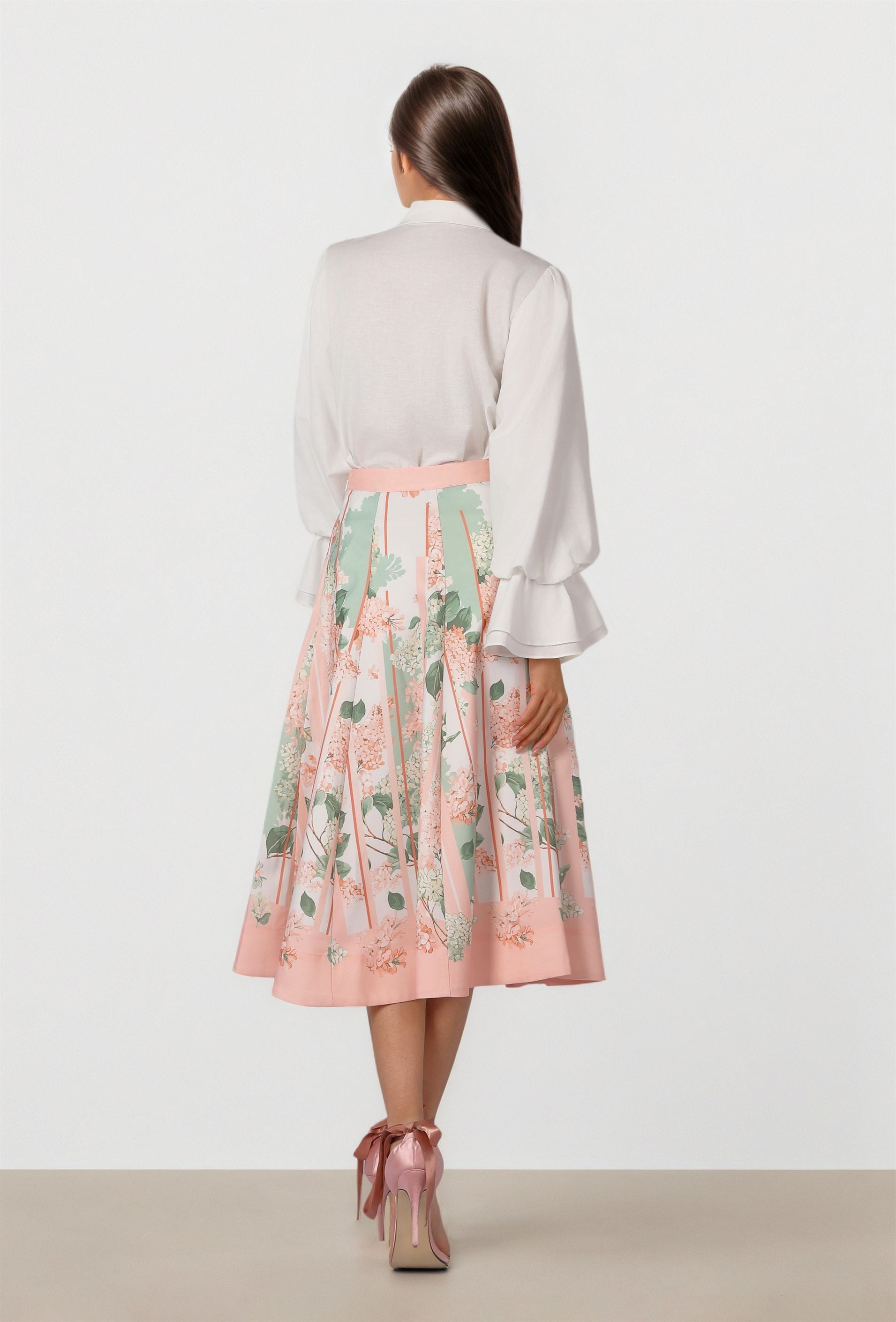 Floral Stripe Skirt