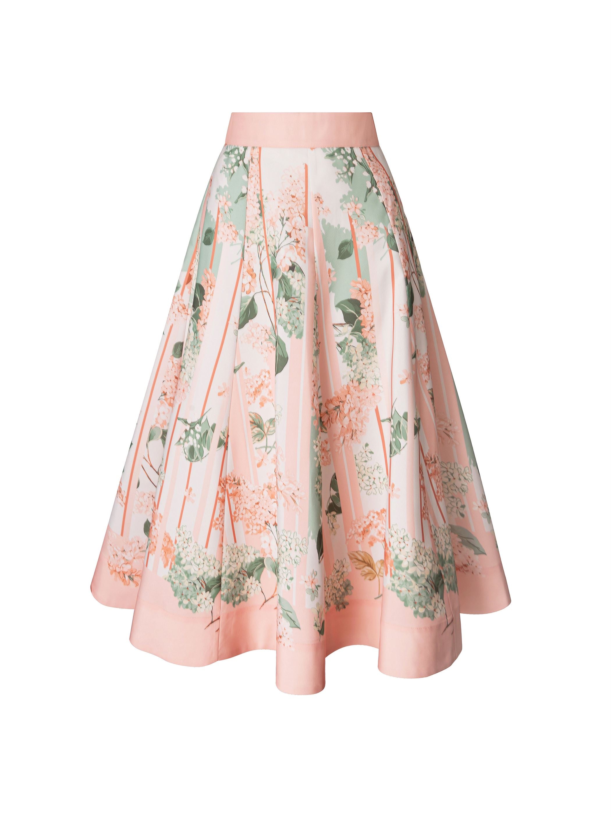 Floral Stripe Skirt