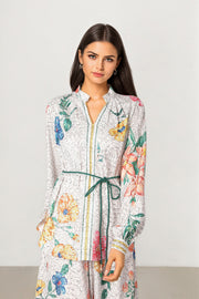 Belted Print Top