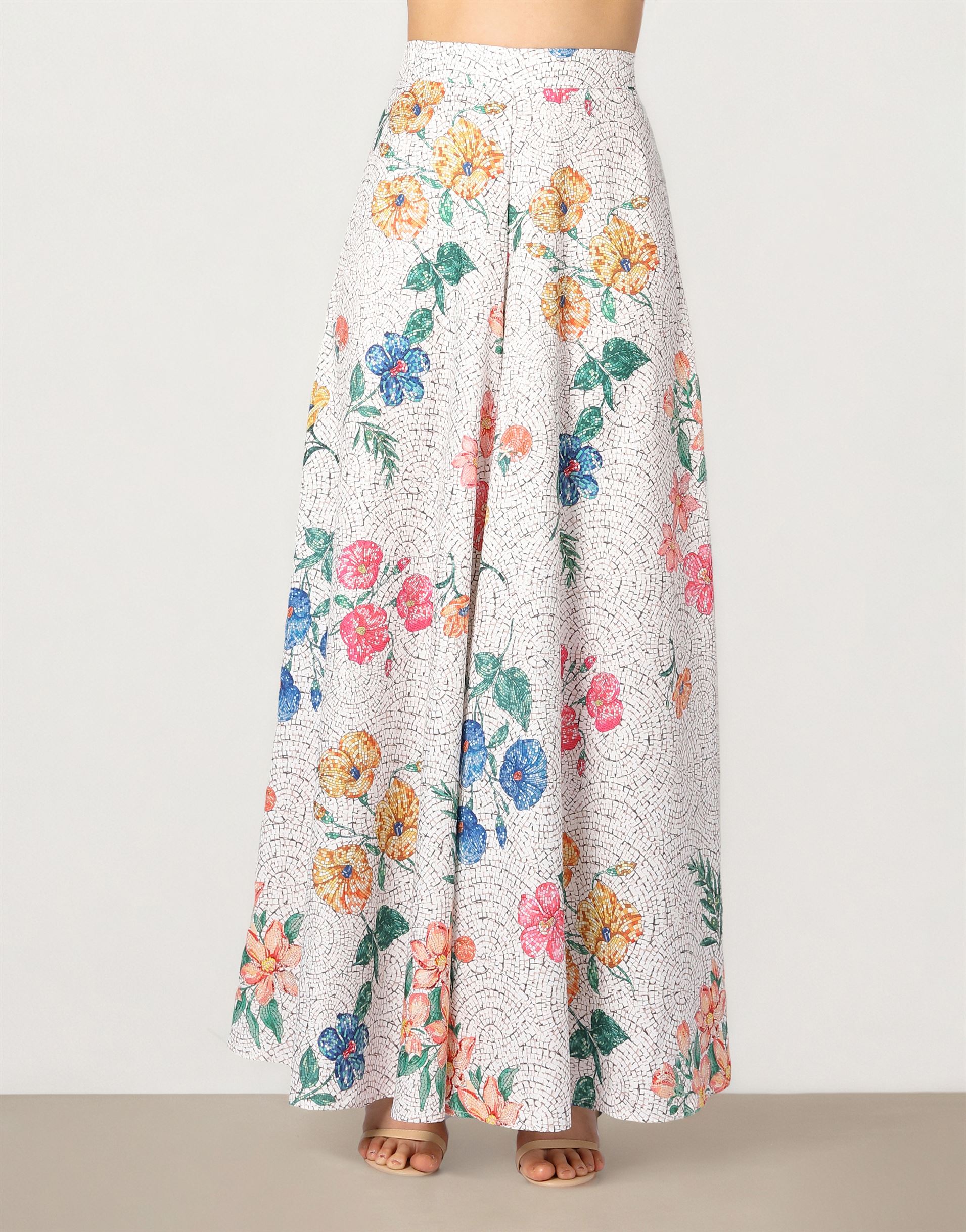 Printed Wide Pants