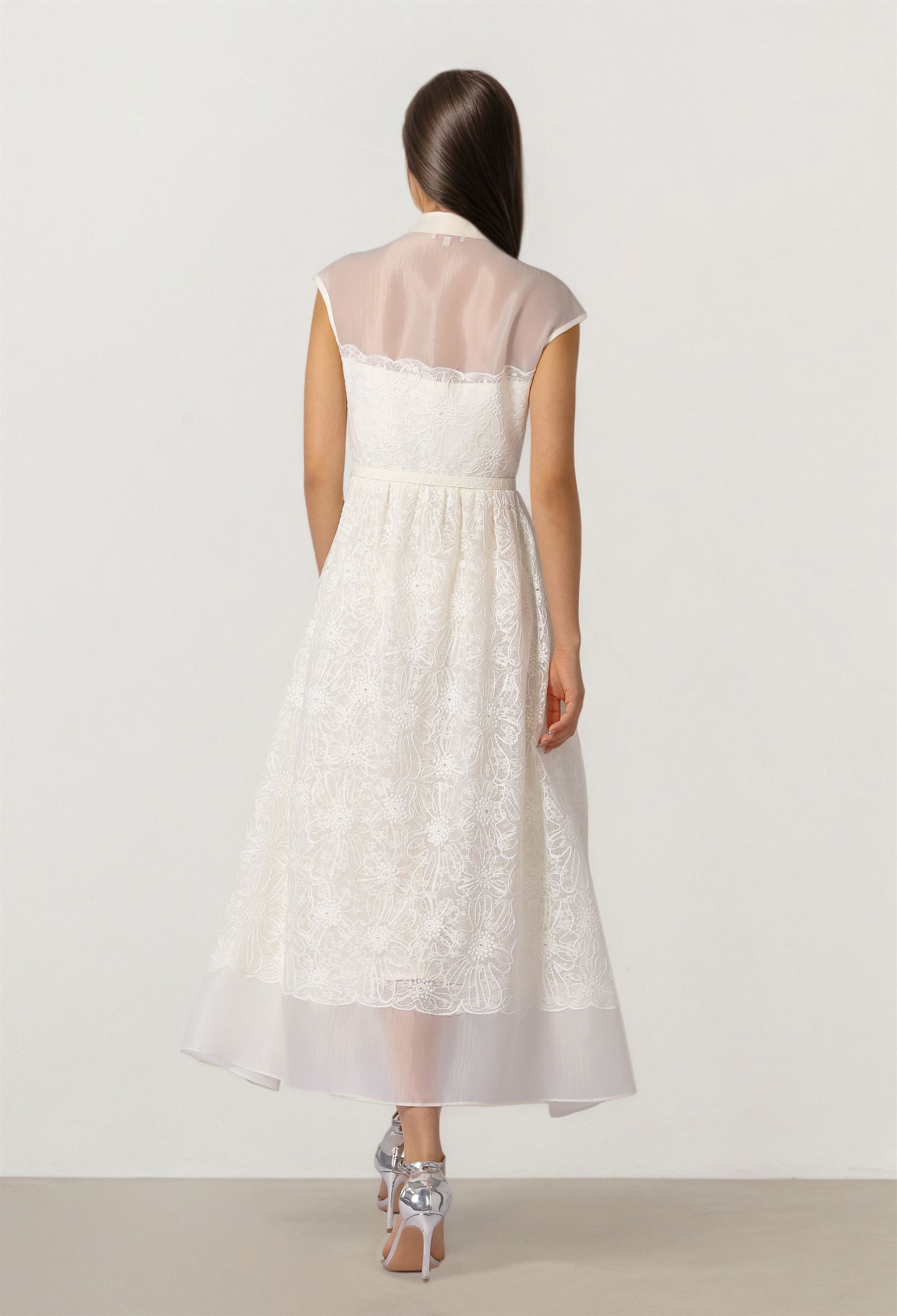 Draped Collar Dress