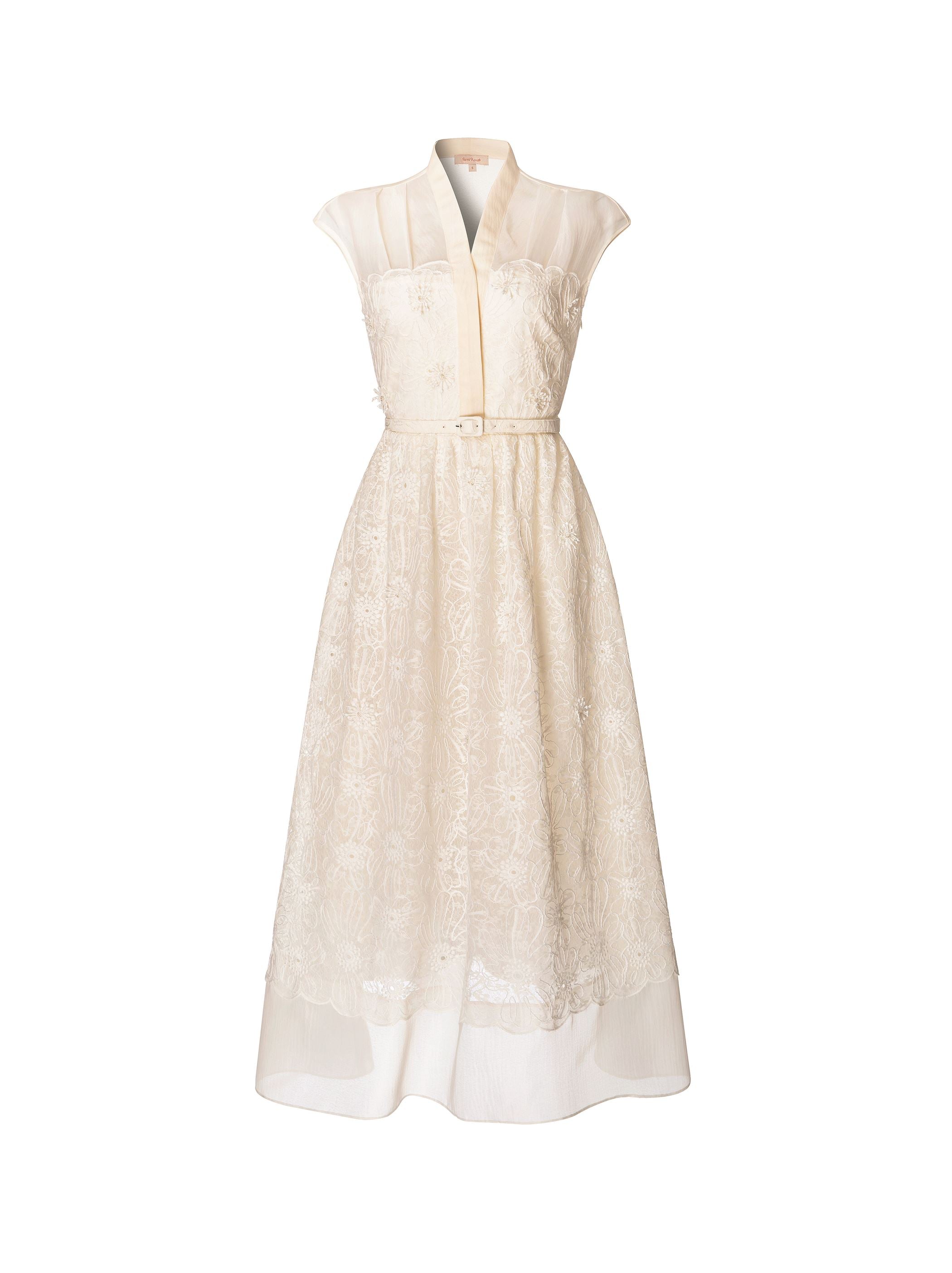 Draped Collar Dress