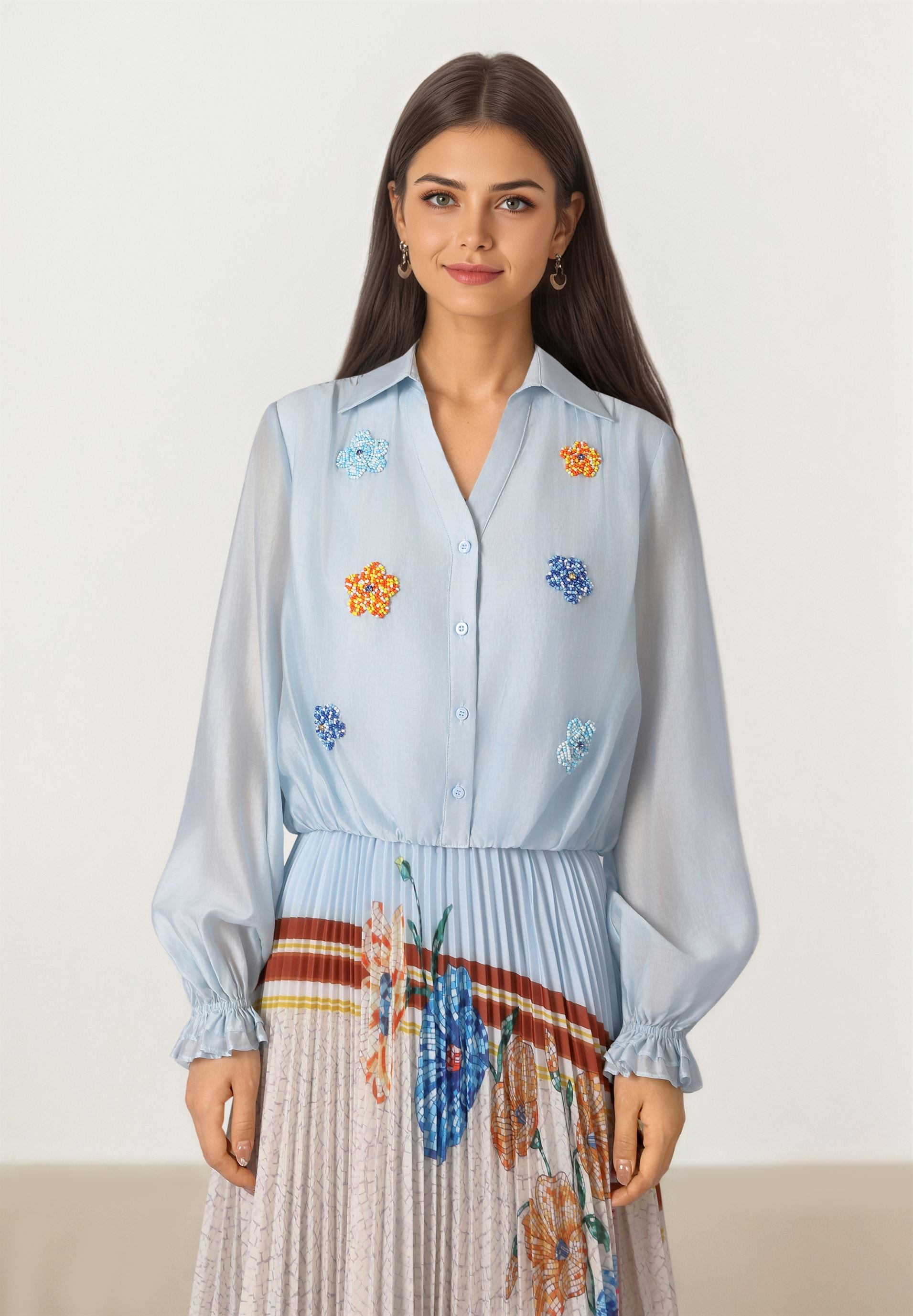 Printed Tencel Blouse