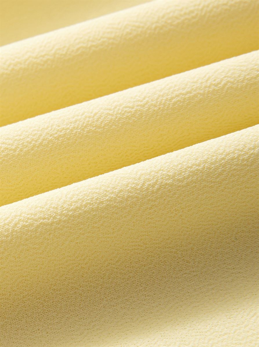 Yellow Draped Chiffon Dress