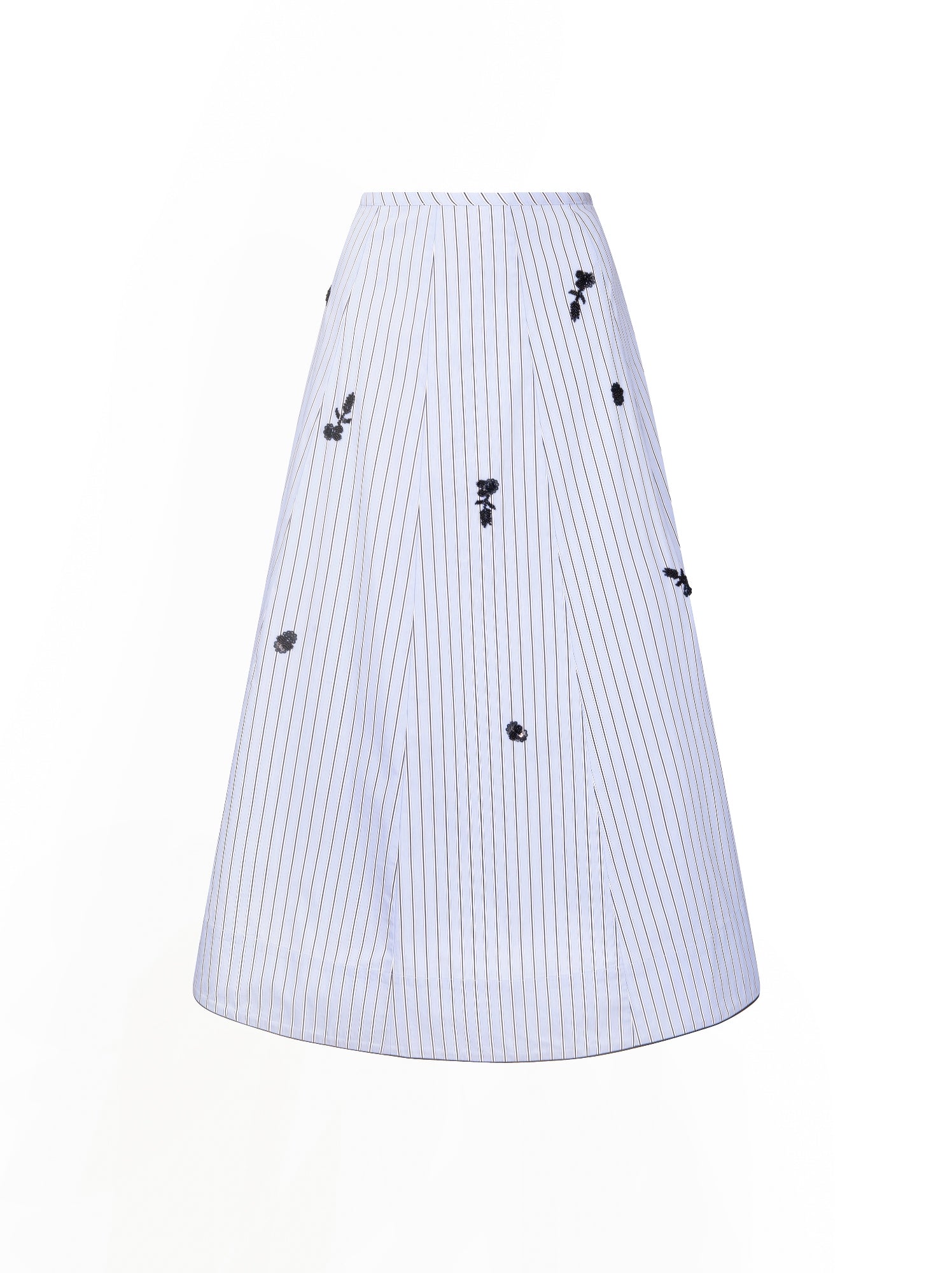 Striped Poplin Skirt