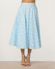 Blue Print Skirt