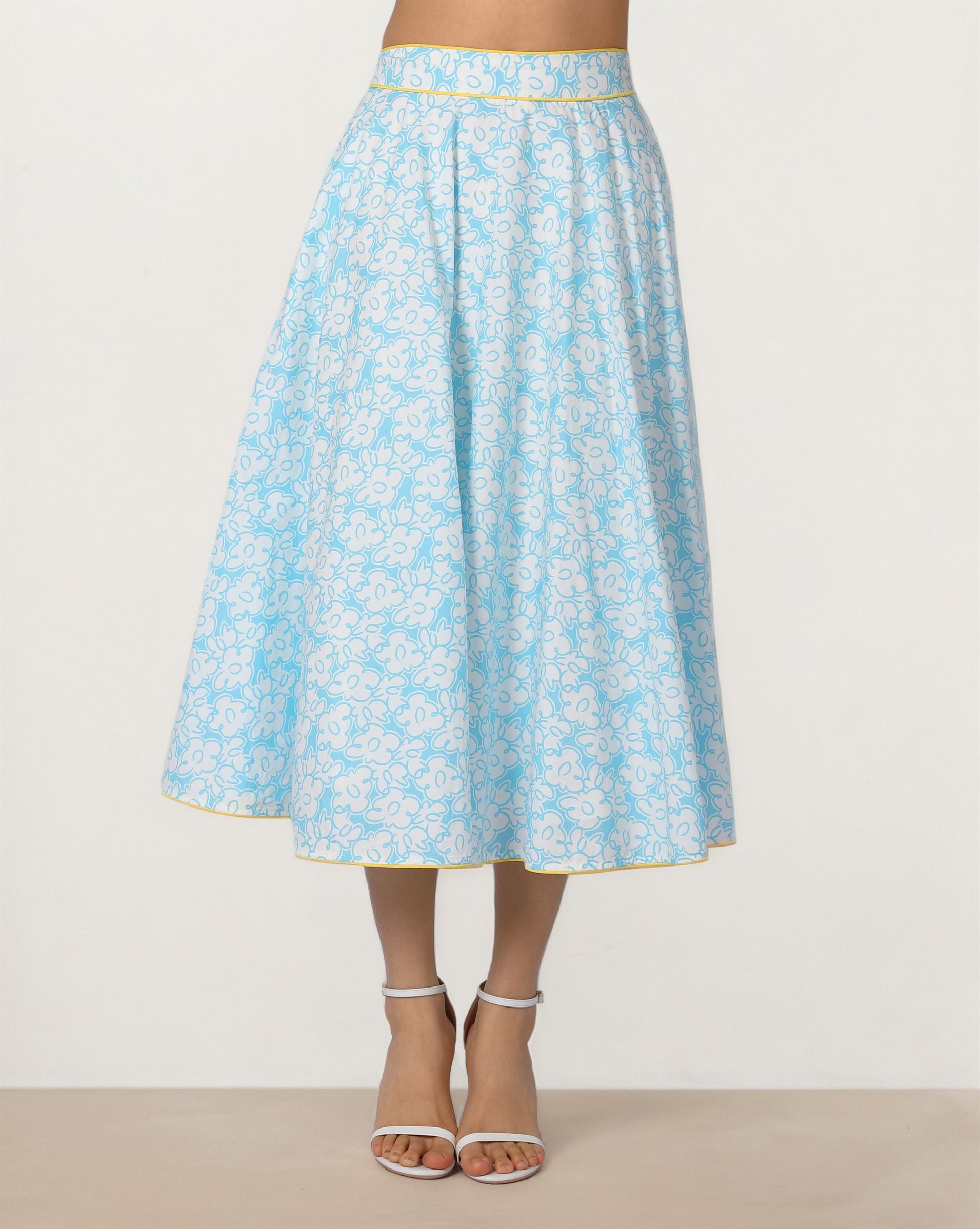 Blue Print Skirt