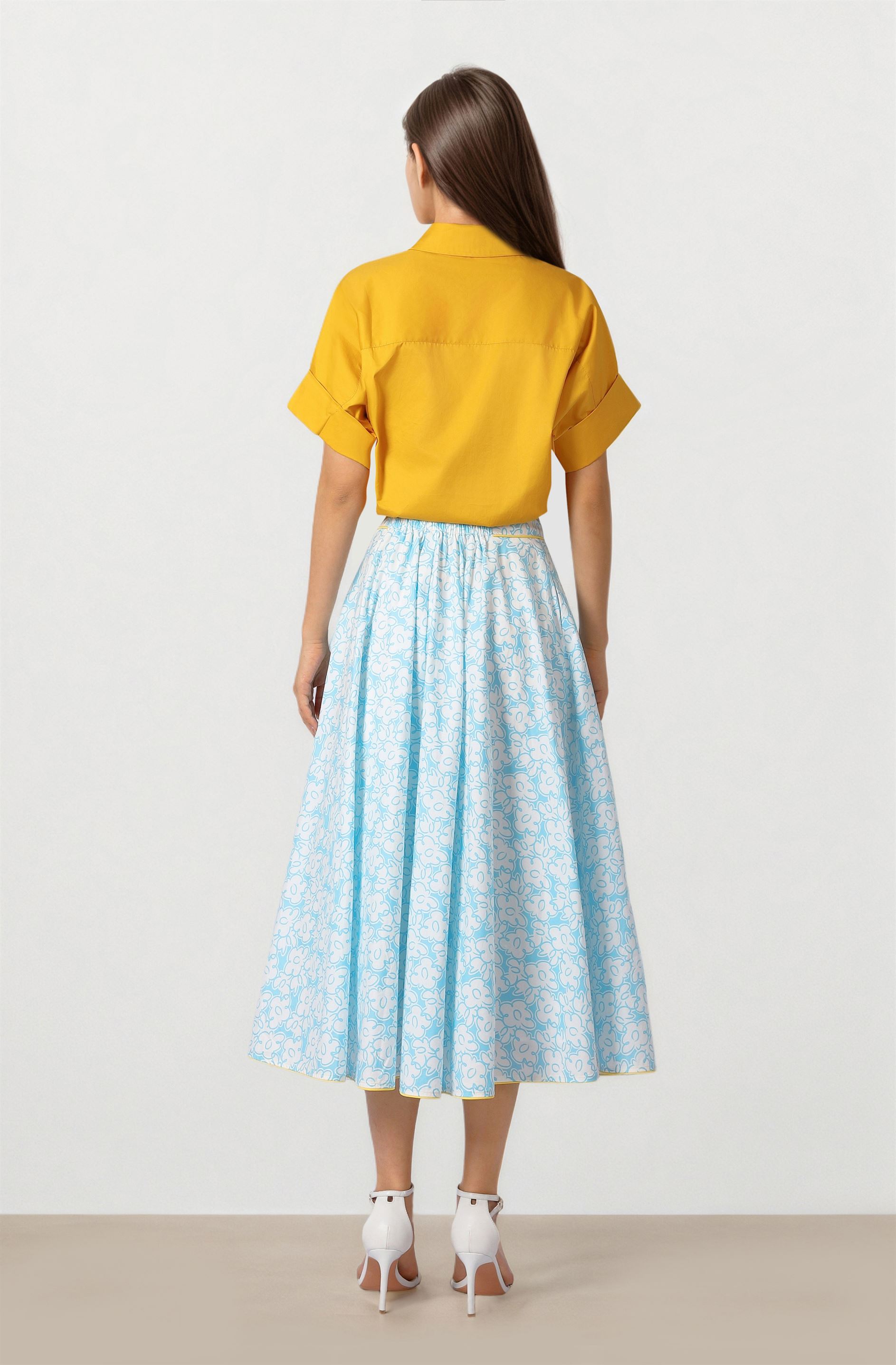 Blue Print Skirt