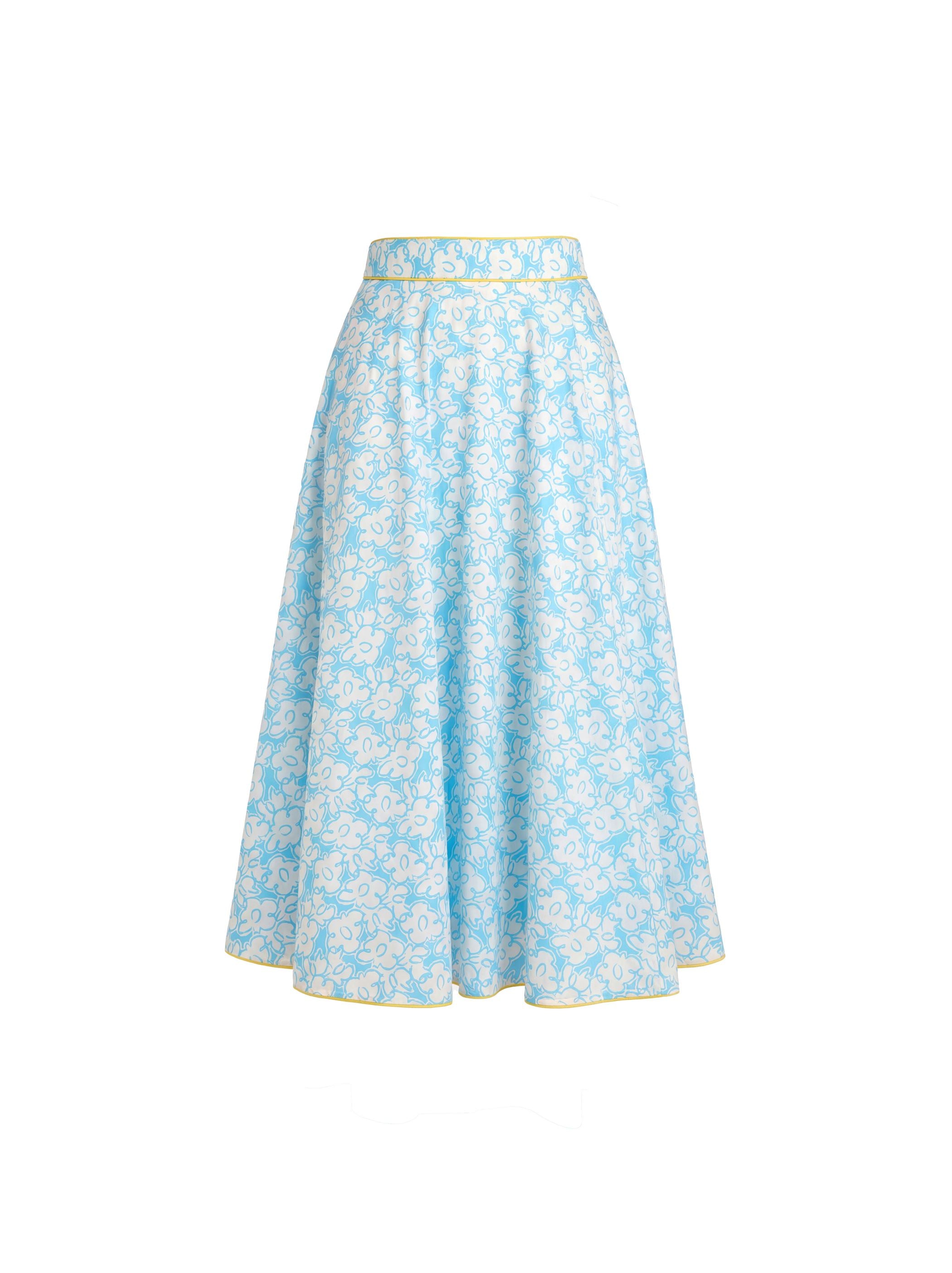 Blue Print Skirt