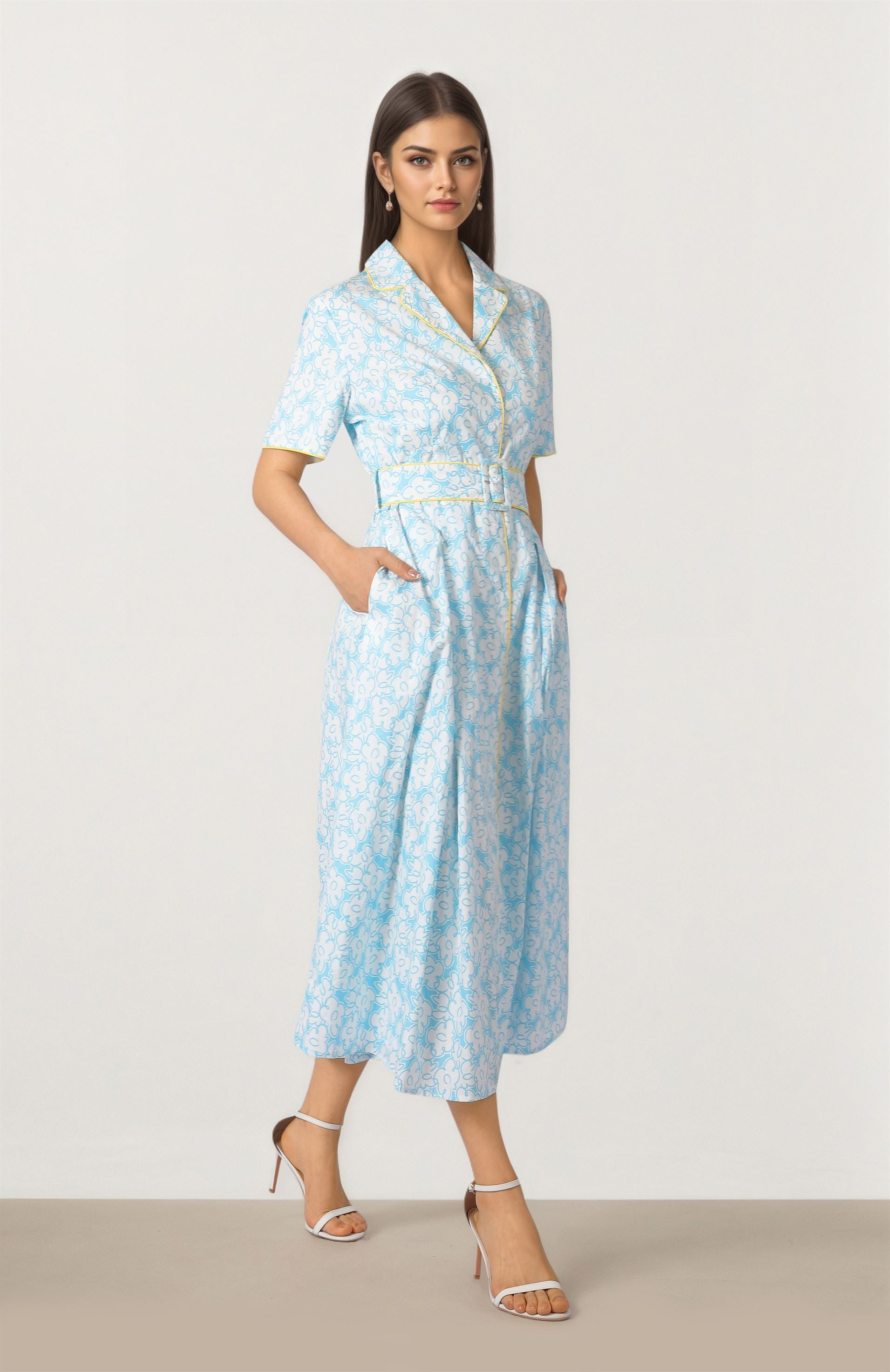 Printed Midi Dress