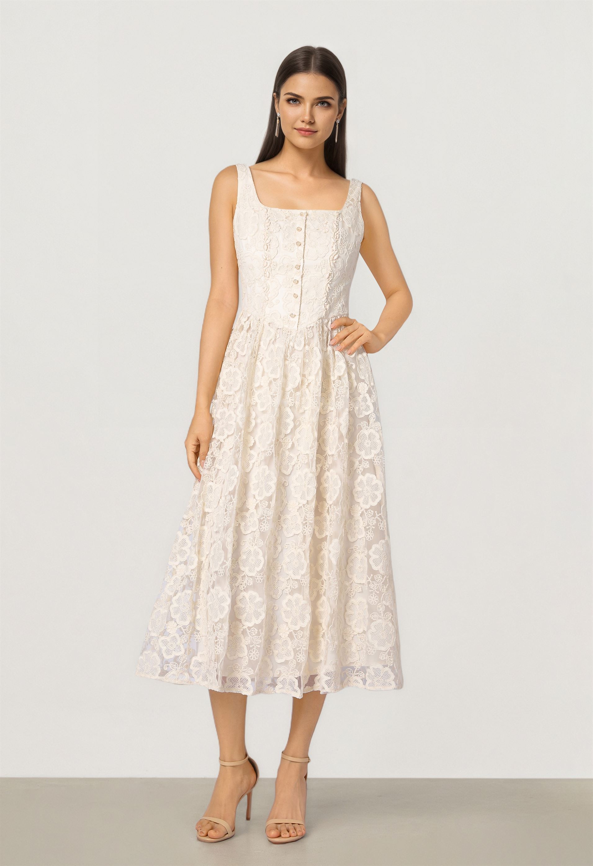 Square Lace Dress