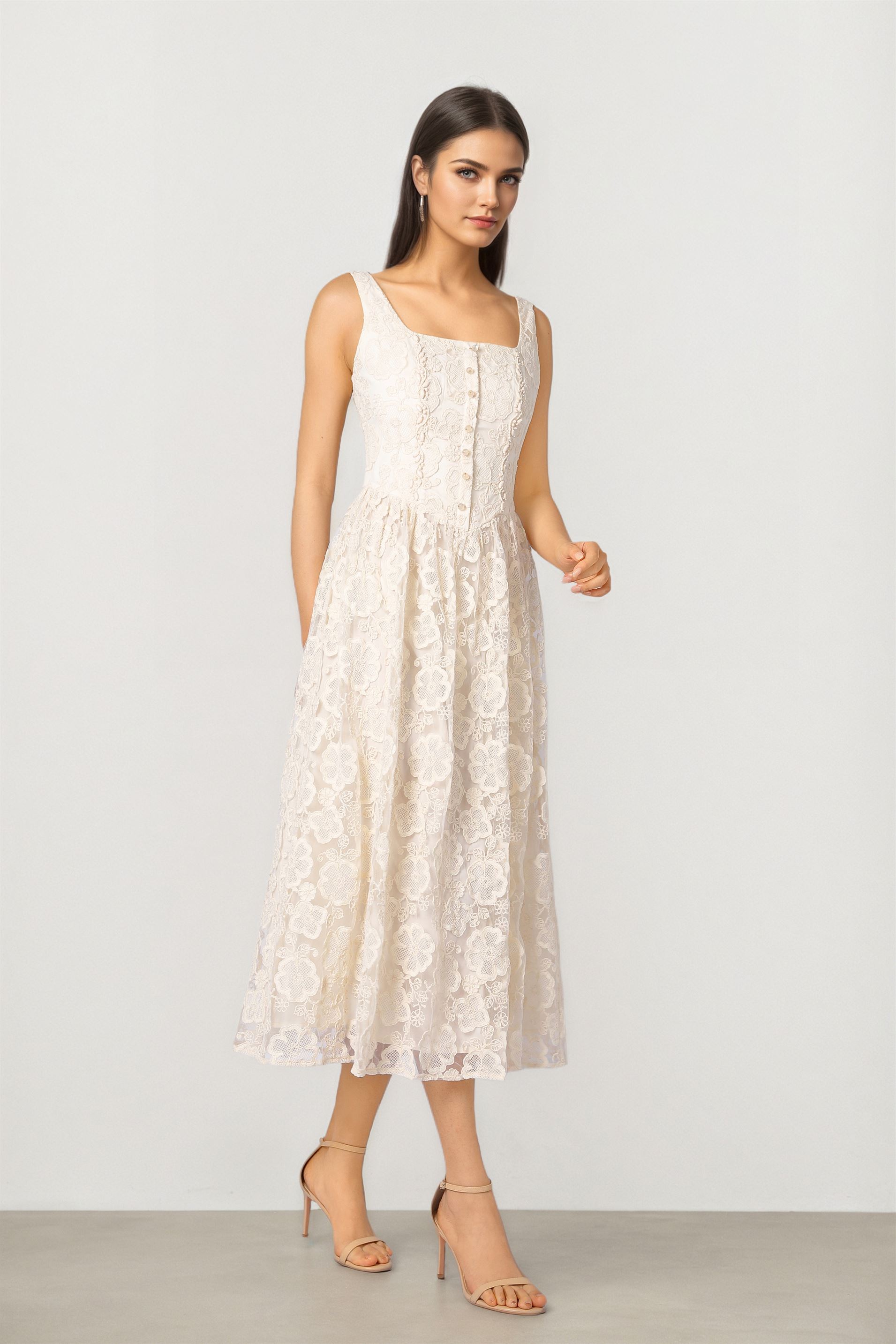Square Lace Dress