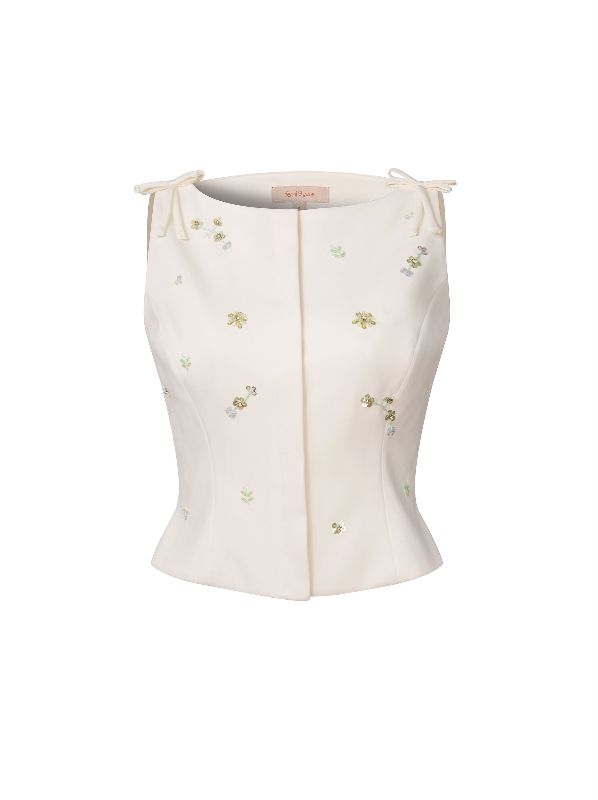 Bow Embellished Top