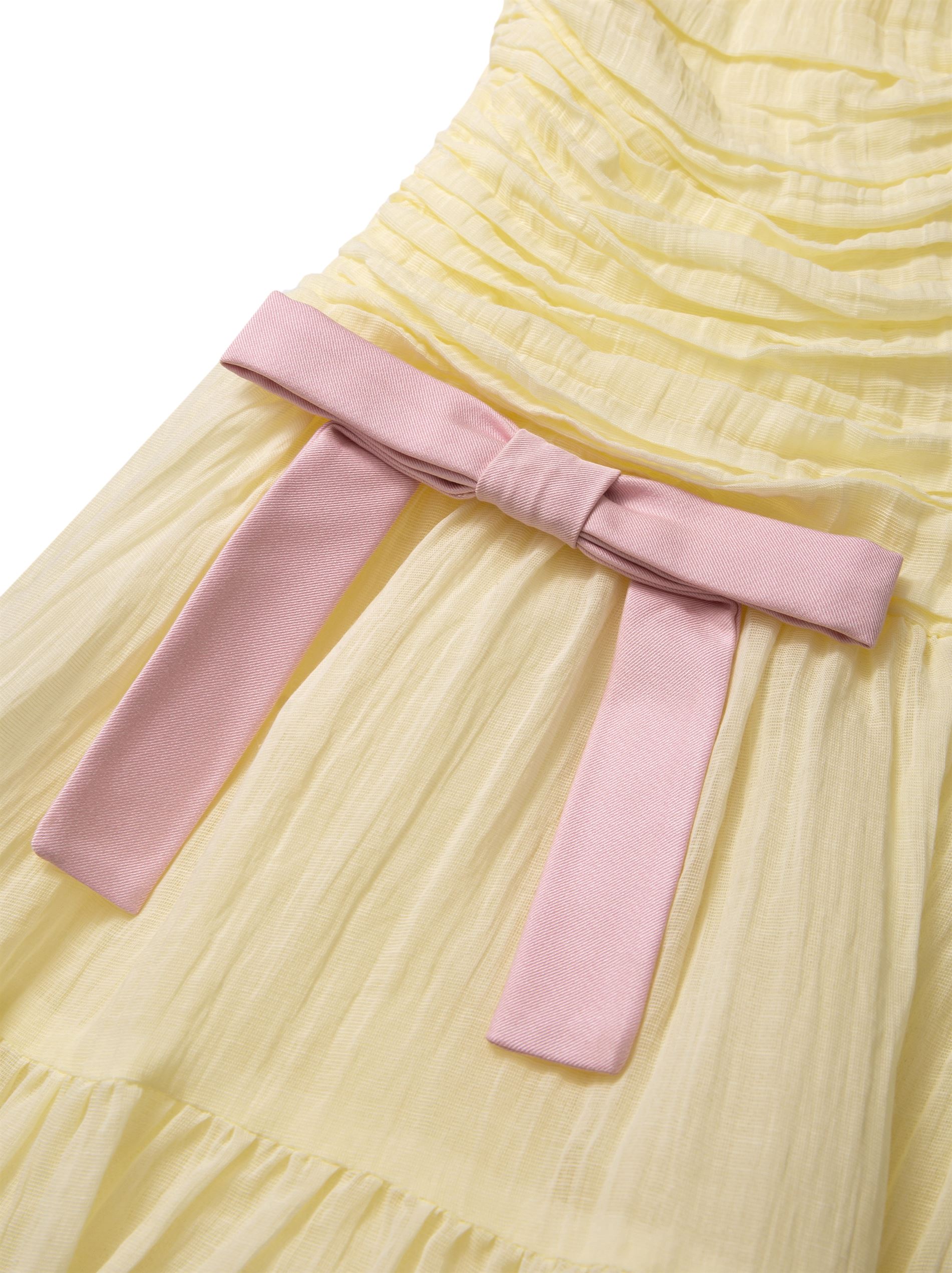 Pleated Bow Dress