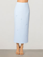 Straight Cut Crepe Skirt