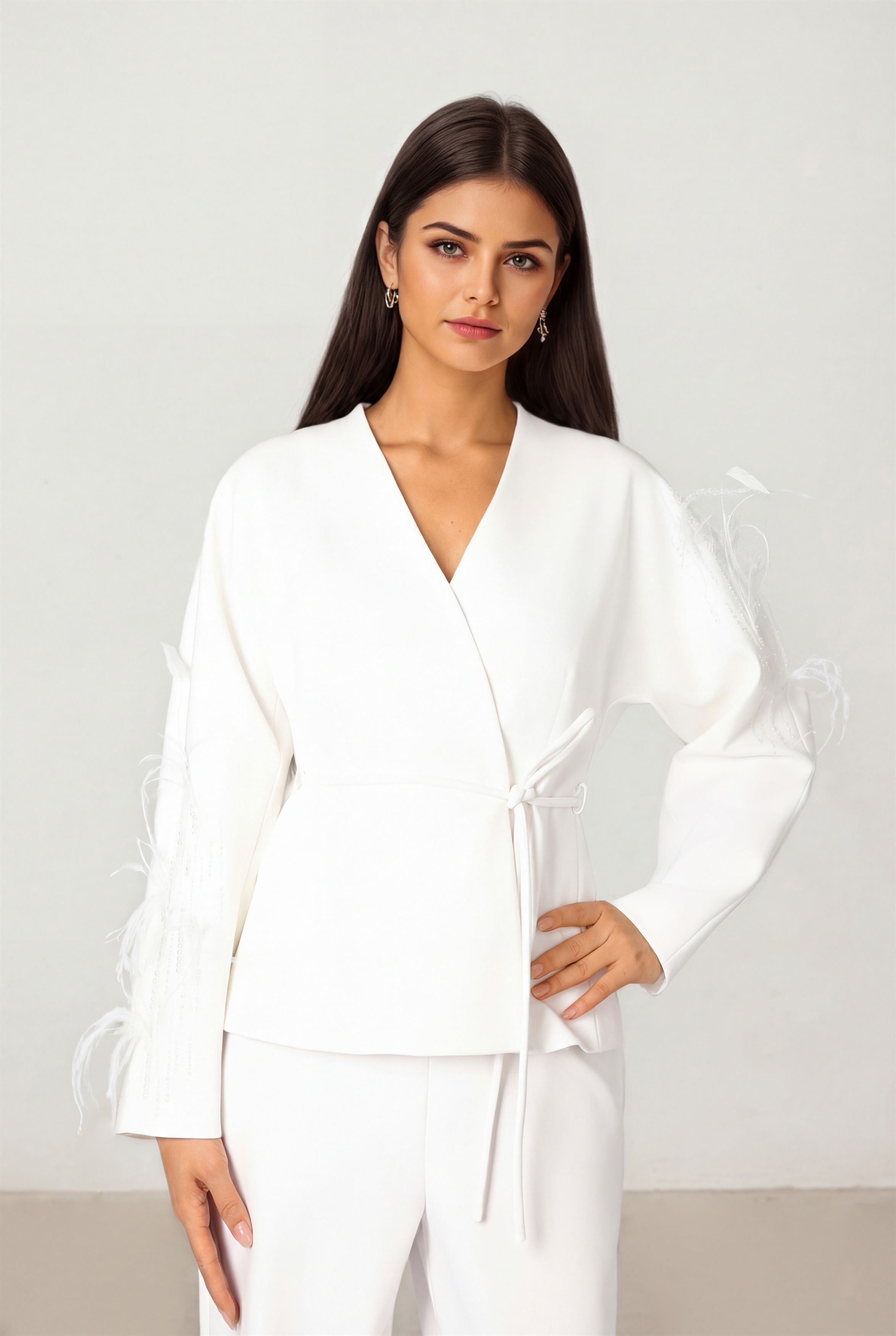 Beaded Wrap Jacket