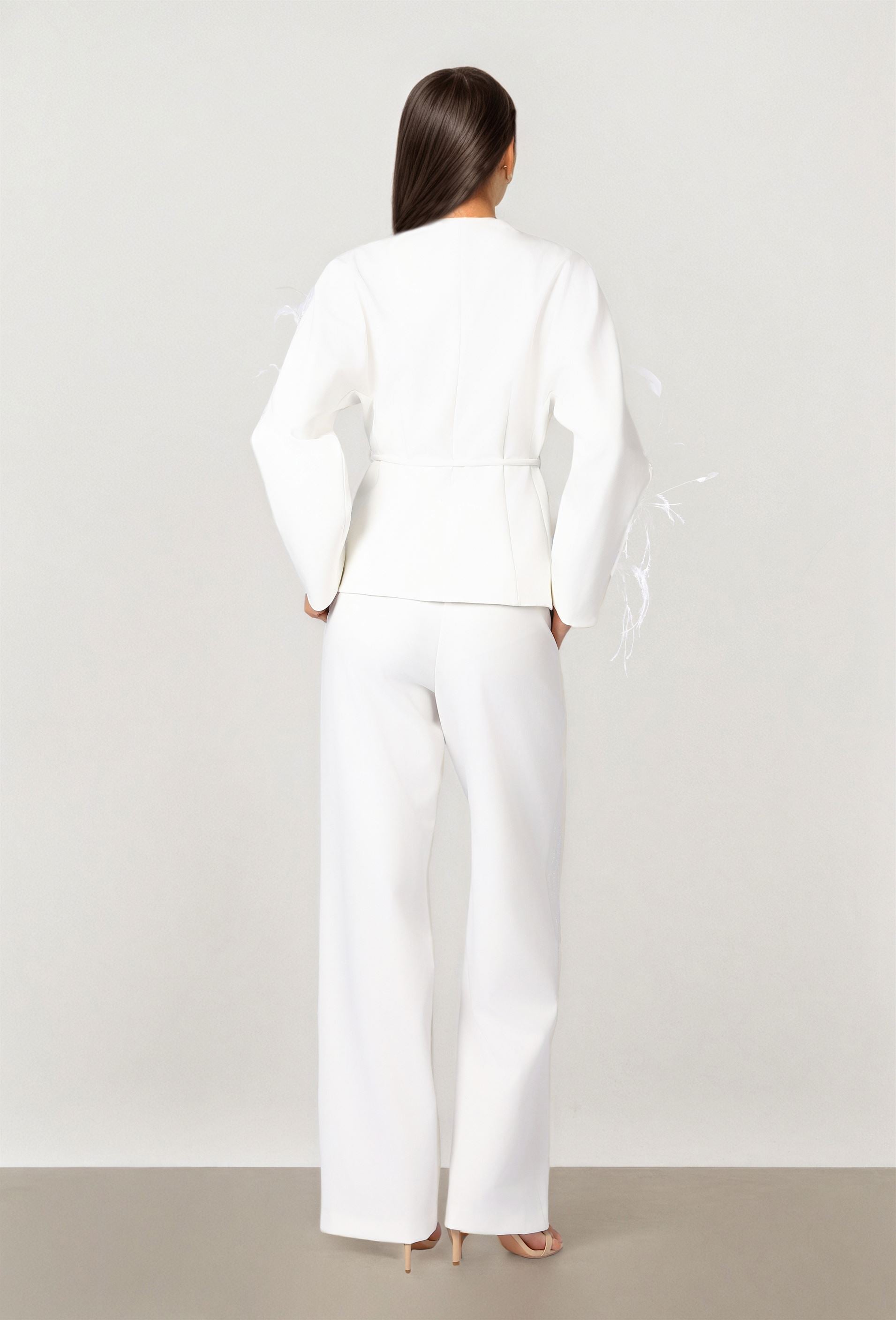 Embellished Crepe Pants
