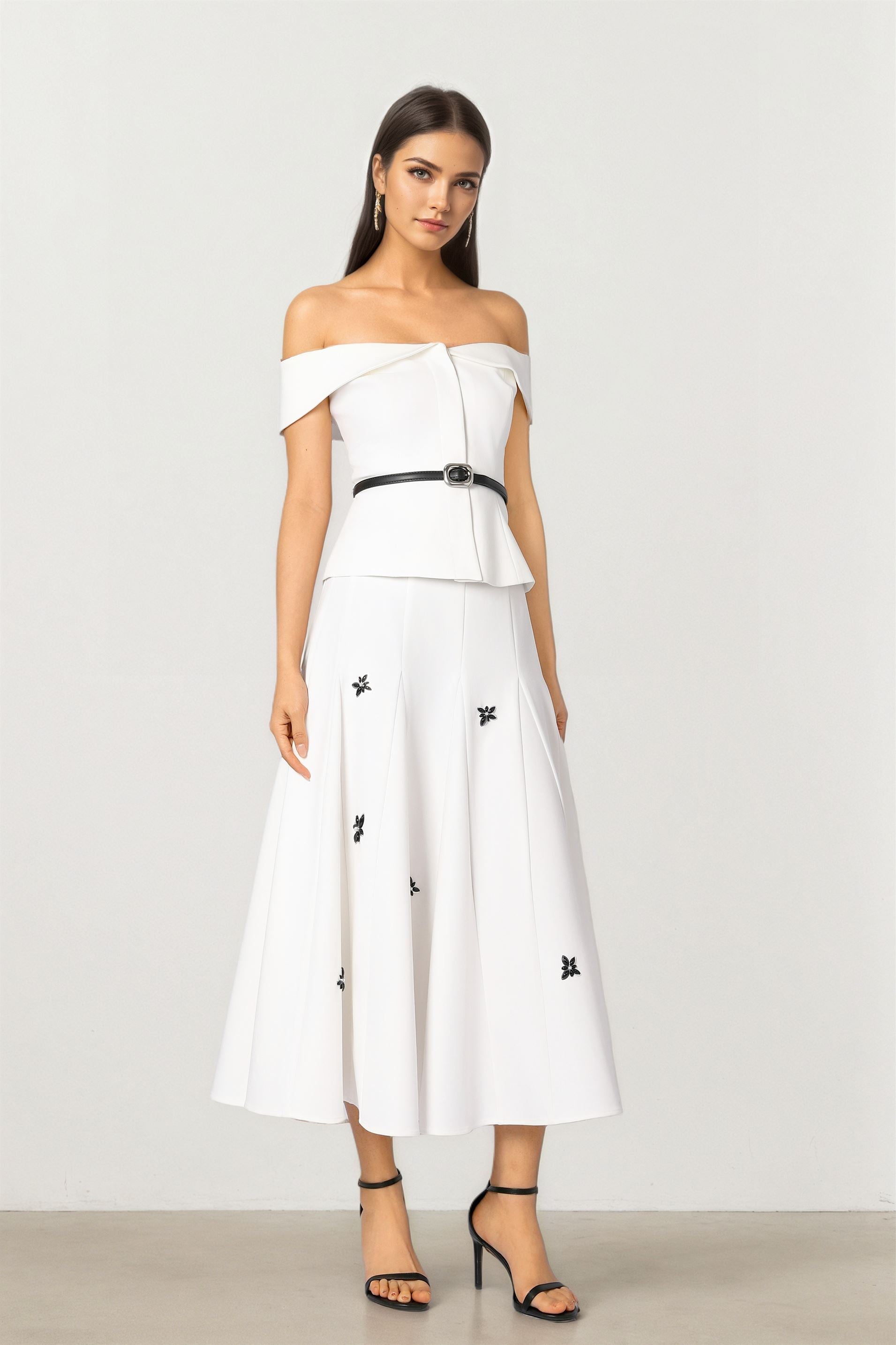 Embellished Midi Skirt