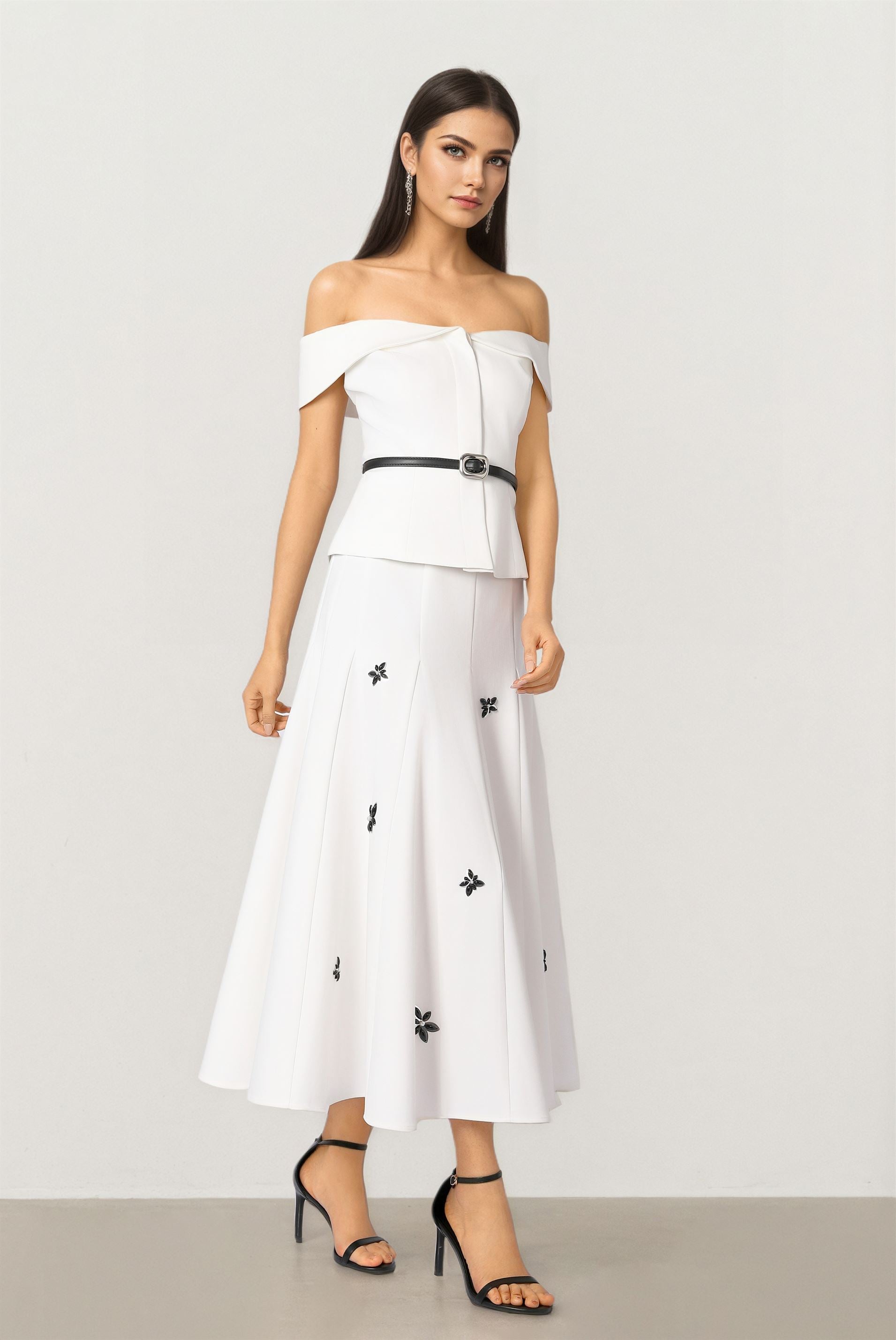 Embellished Midi Skirt