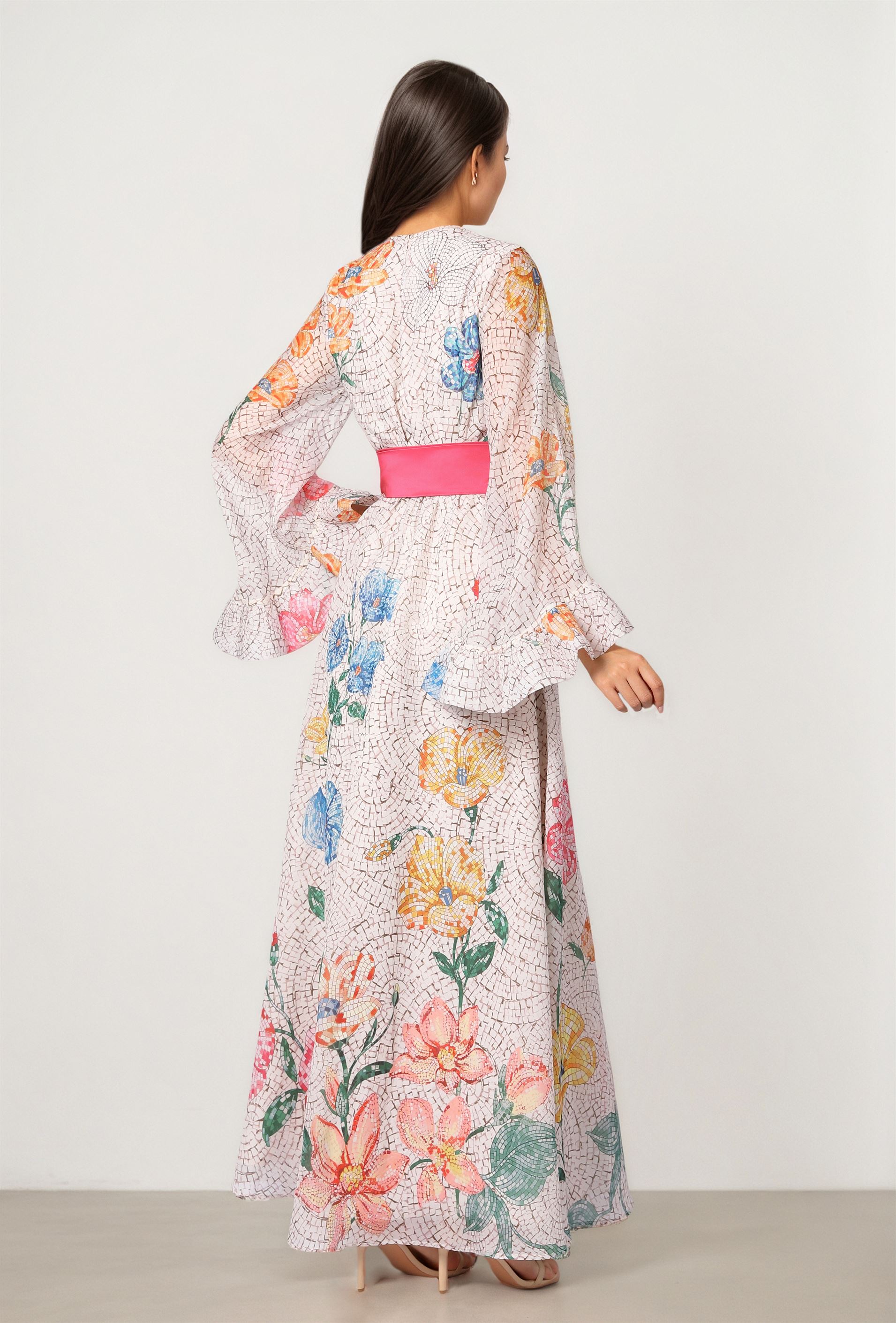 Printed Organza Dress