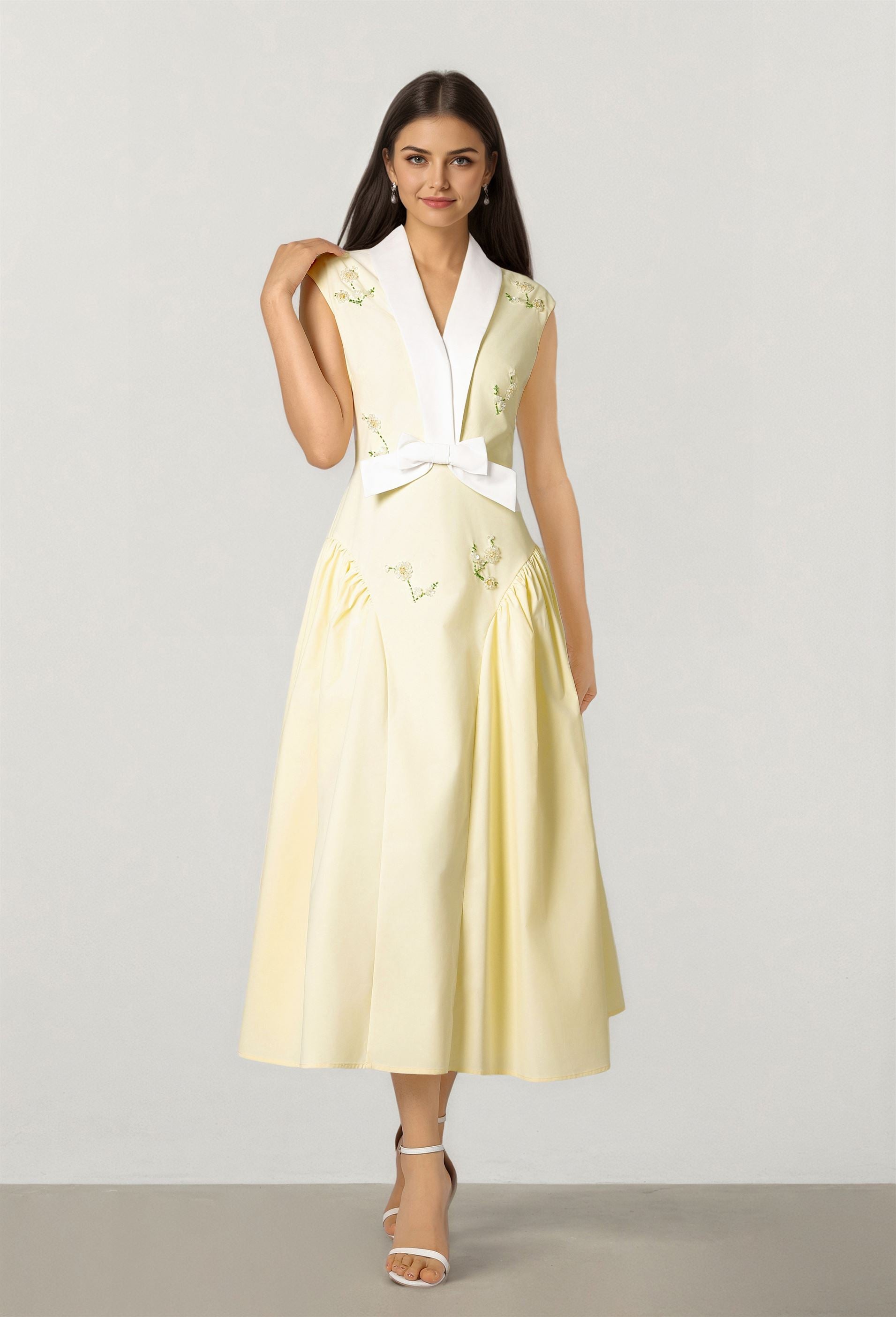 Bow Collar Dress