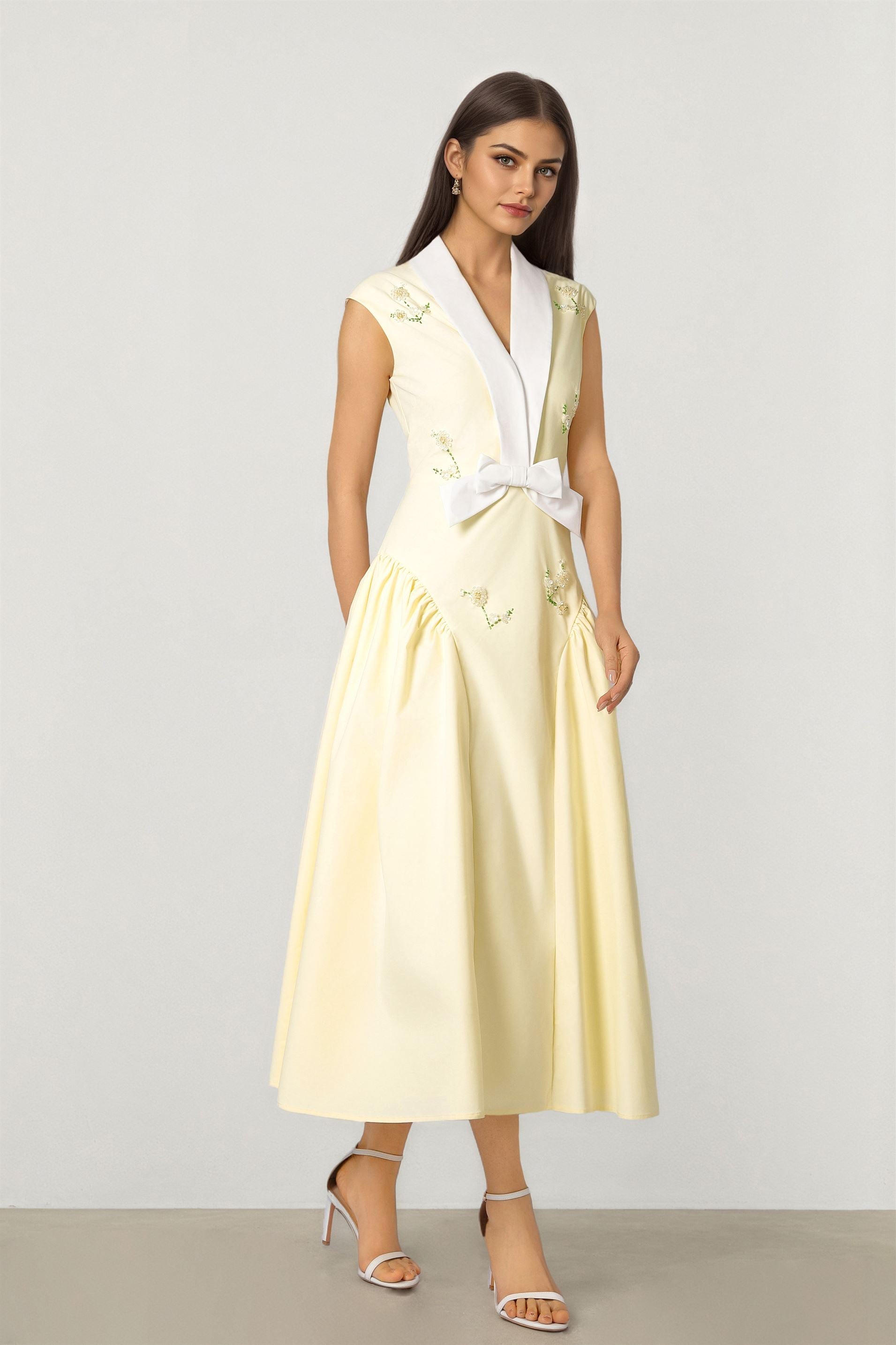 Bow Collar Dress