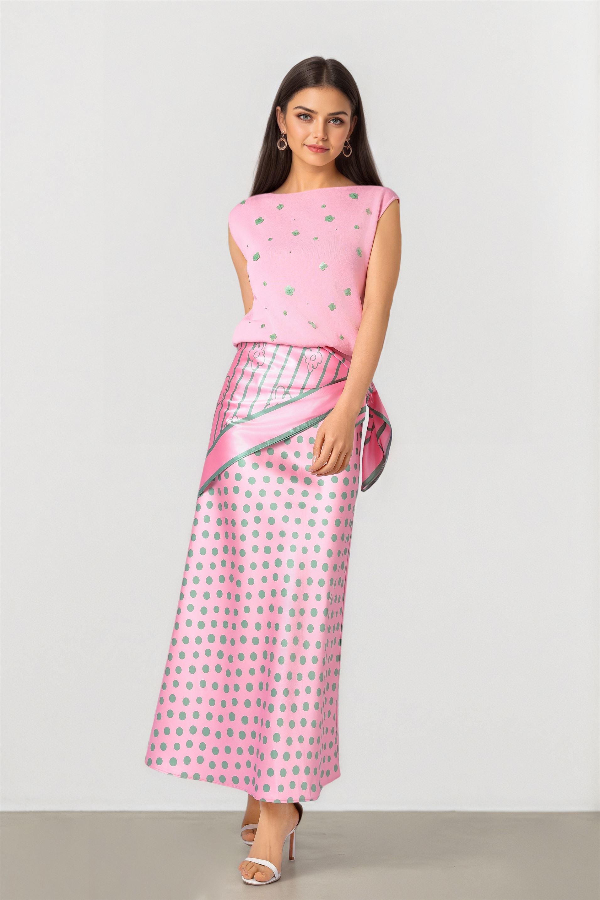 Scarf Print Skirt