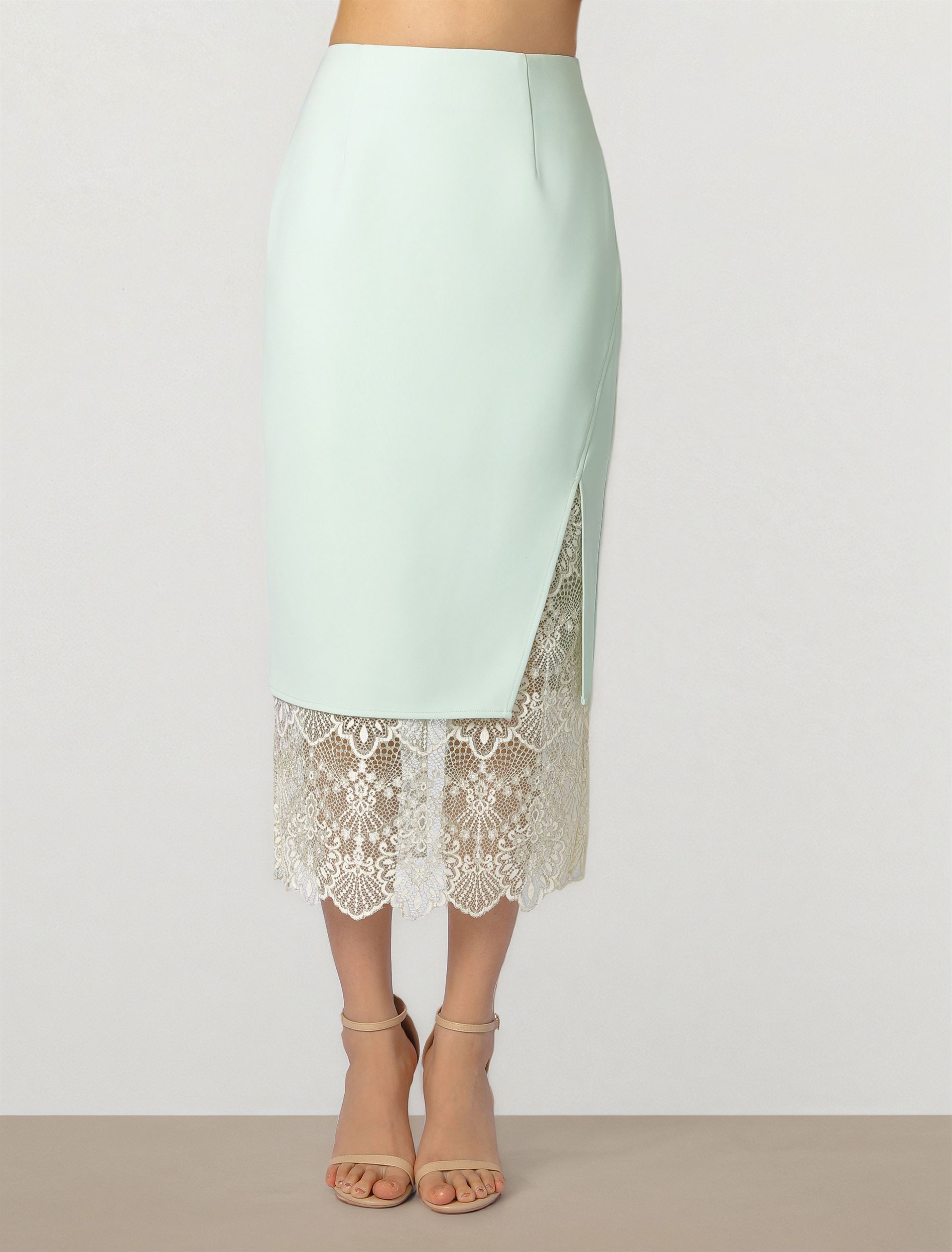 Straight Cut Midi Skirt