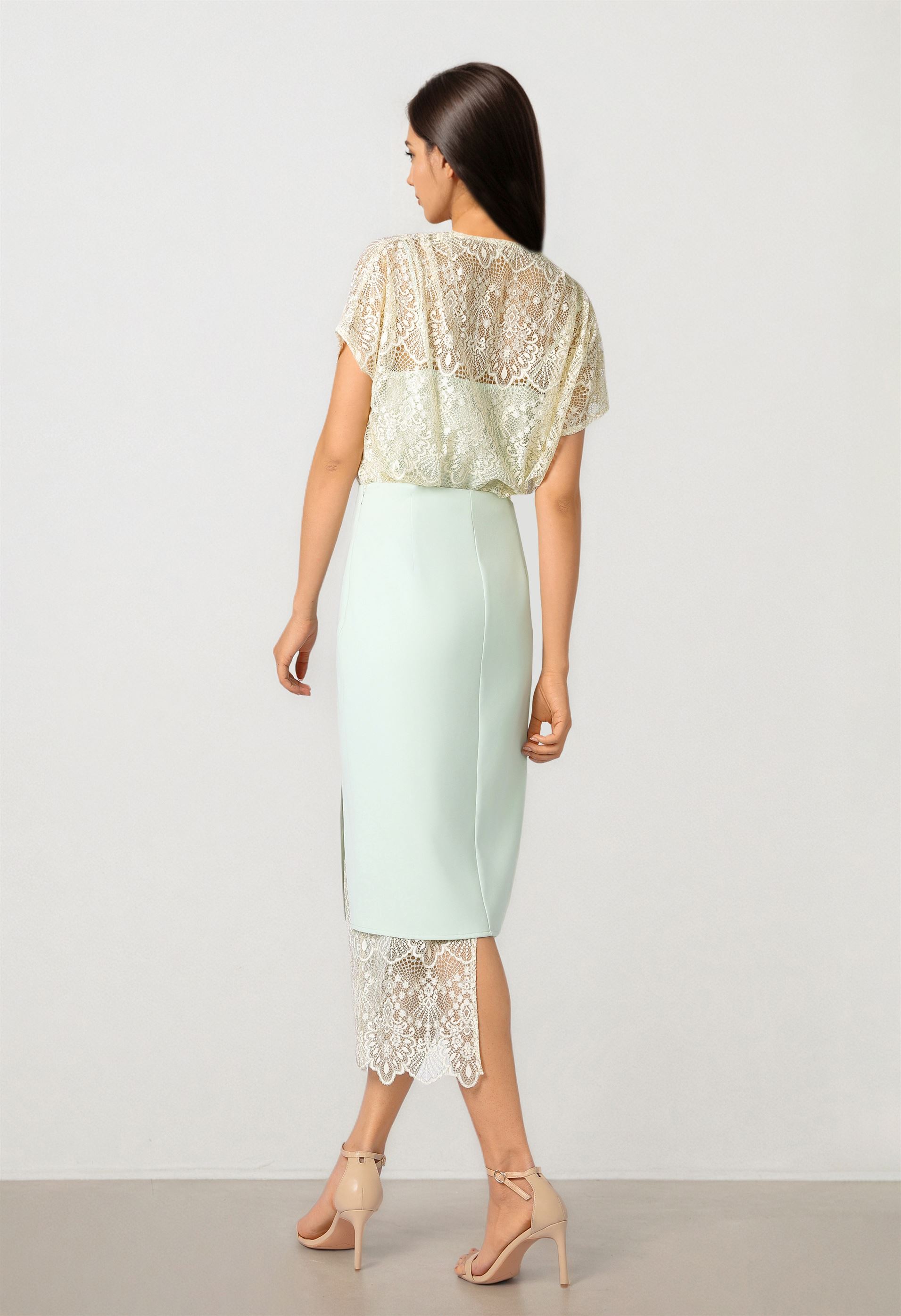 Straight Cut Midi Skirt