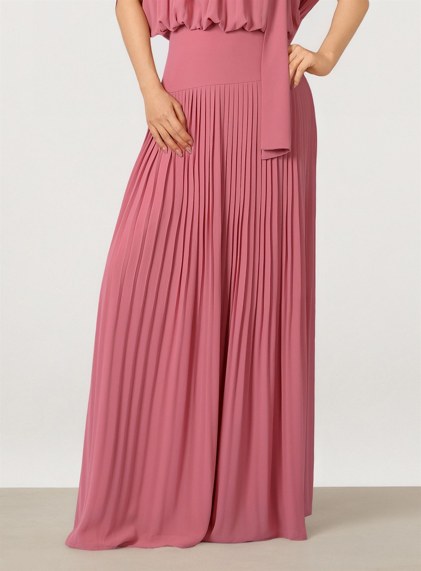 Pleated Maxi Skirt