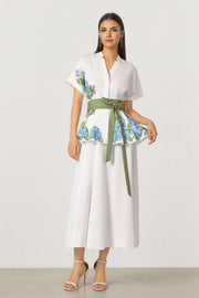 Belted Print Dress