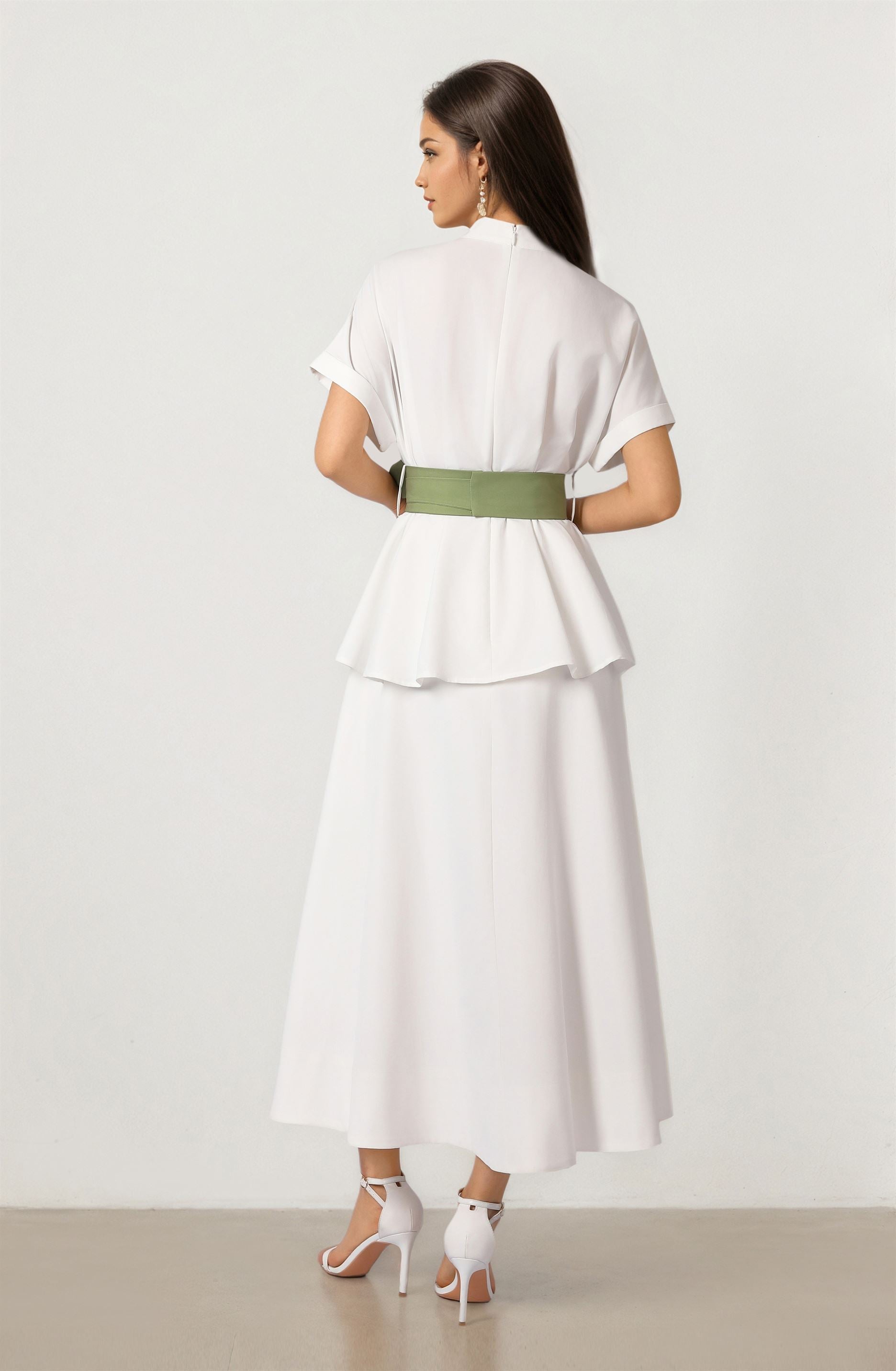 Belted Print Dress