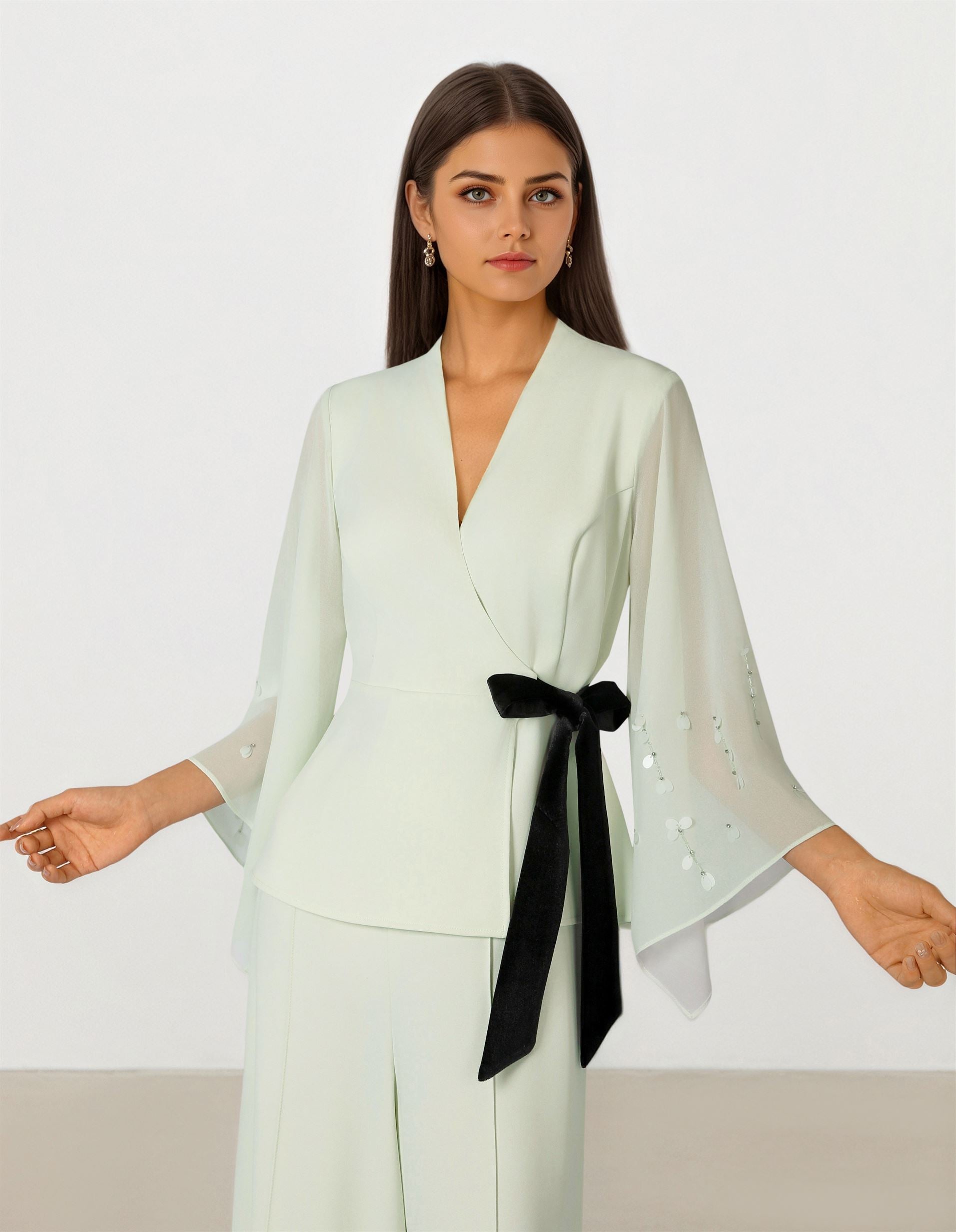 Velvet Wrap Top