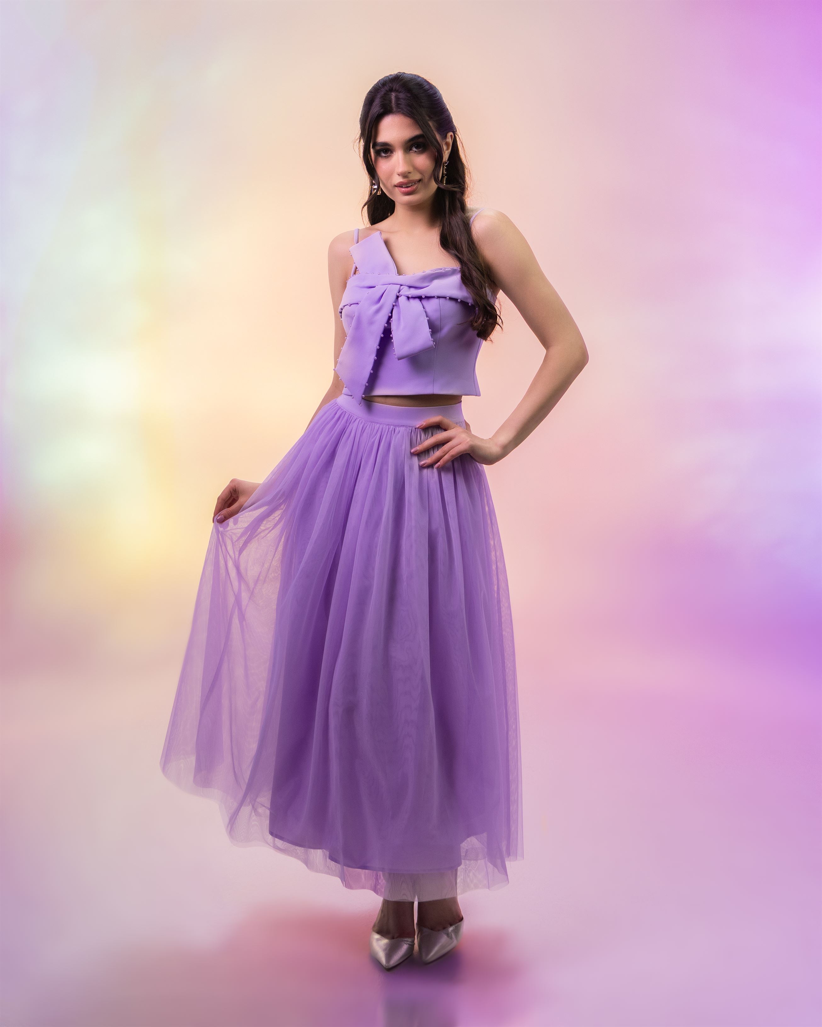 Mesh Midi Skirt