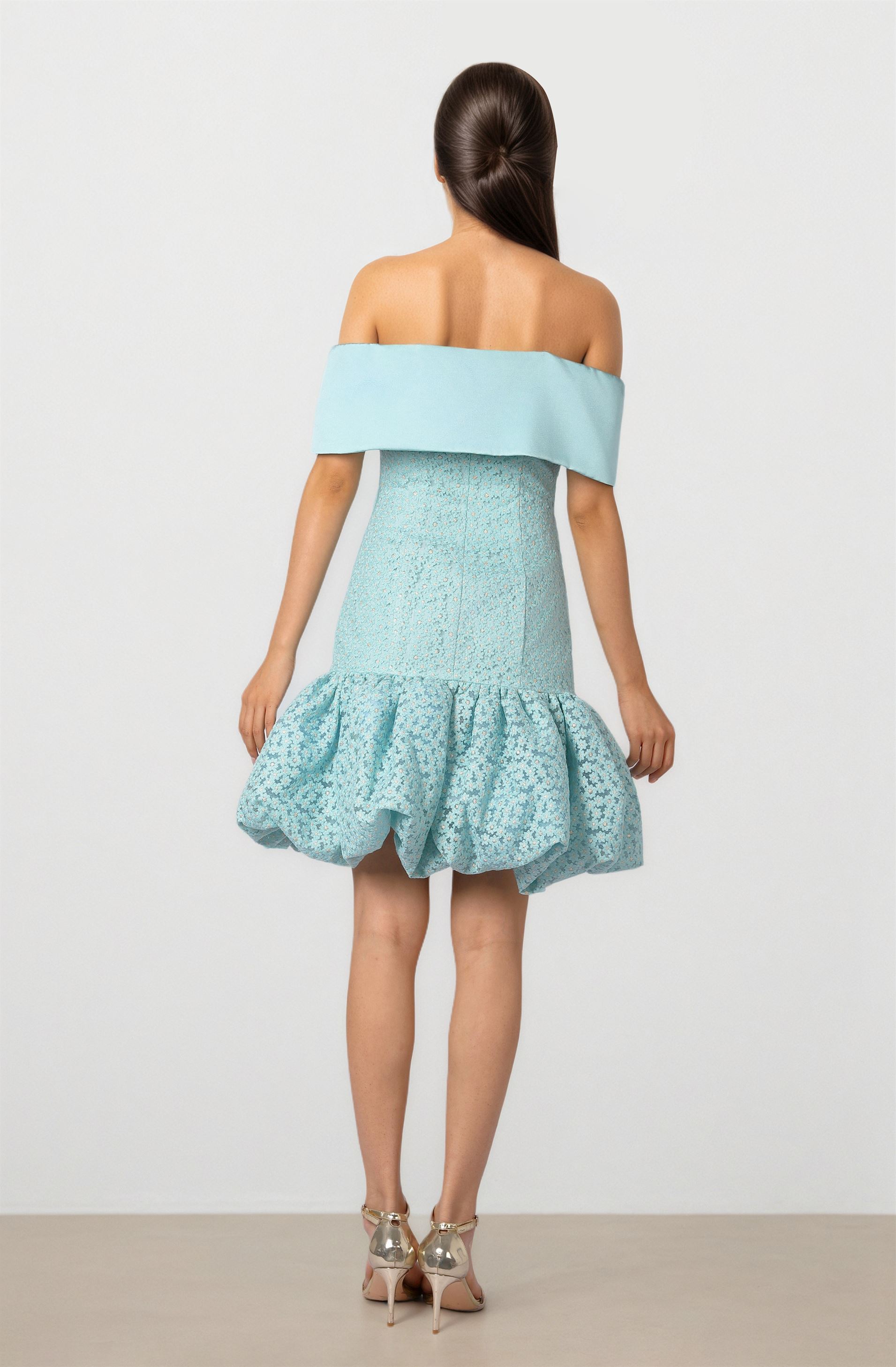 Embellished Off Shoulder Dress