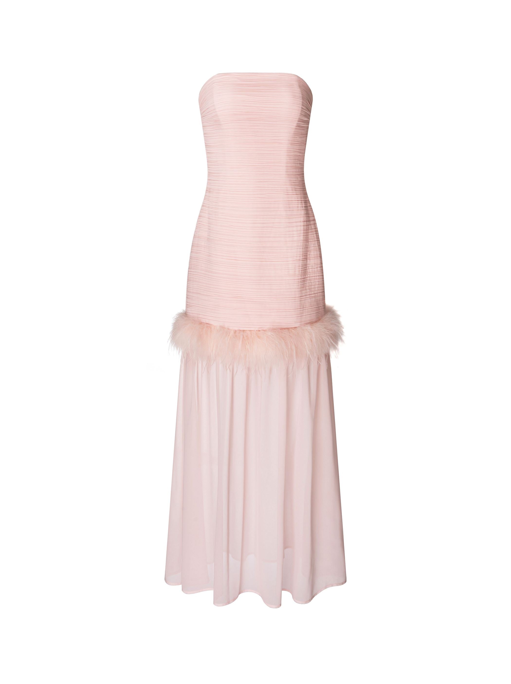 Feather Bustier Dress