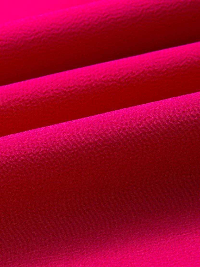 Fuchsia Asymmetrical Shoulder Dress