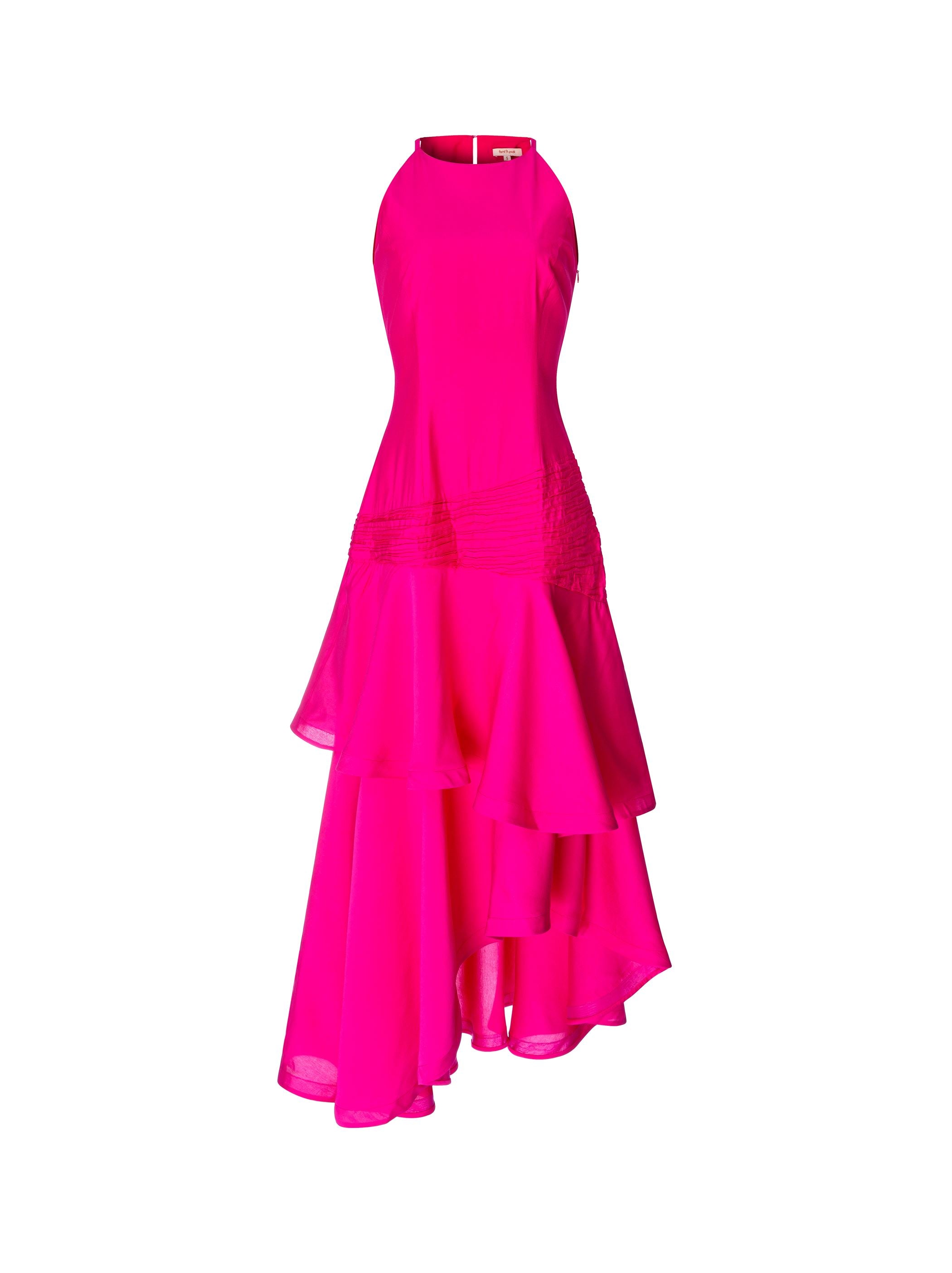 Fuchsia Crepe Dress