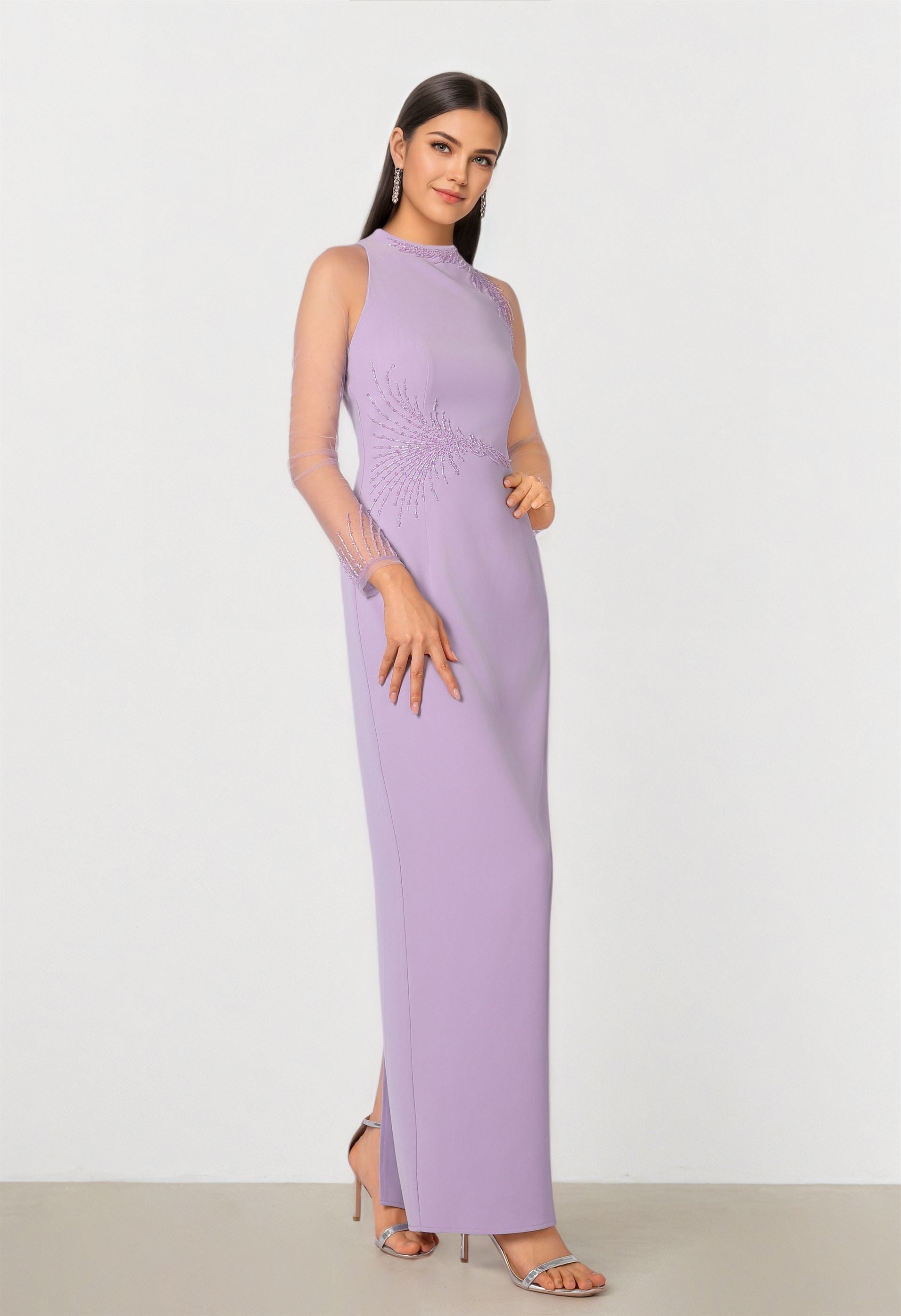 Elegant Beaded Maxi Dress