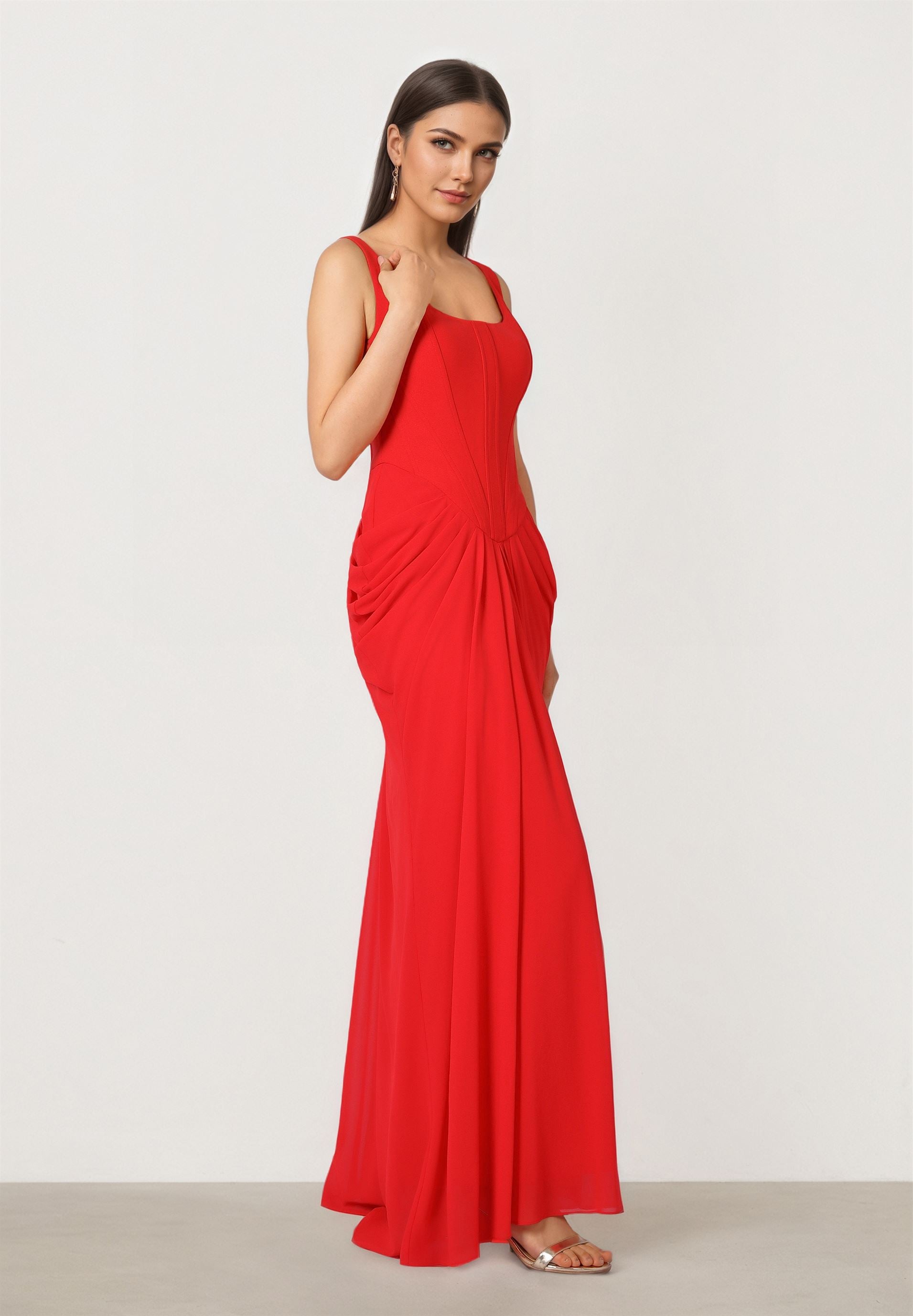 Pleated Maxi Dress