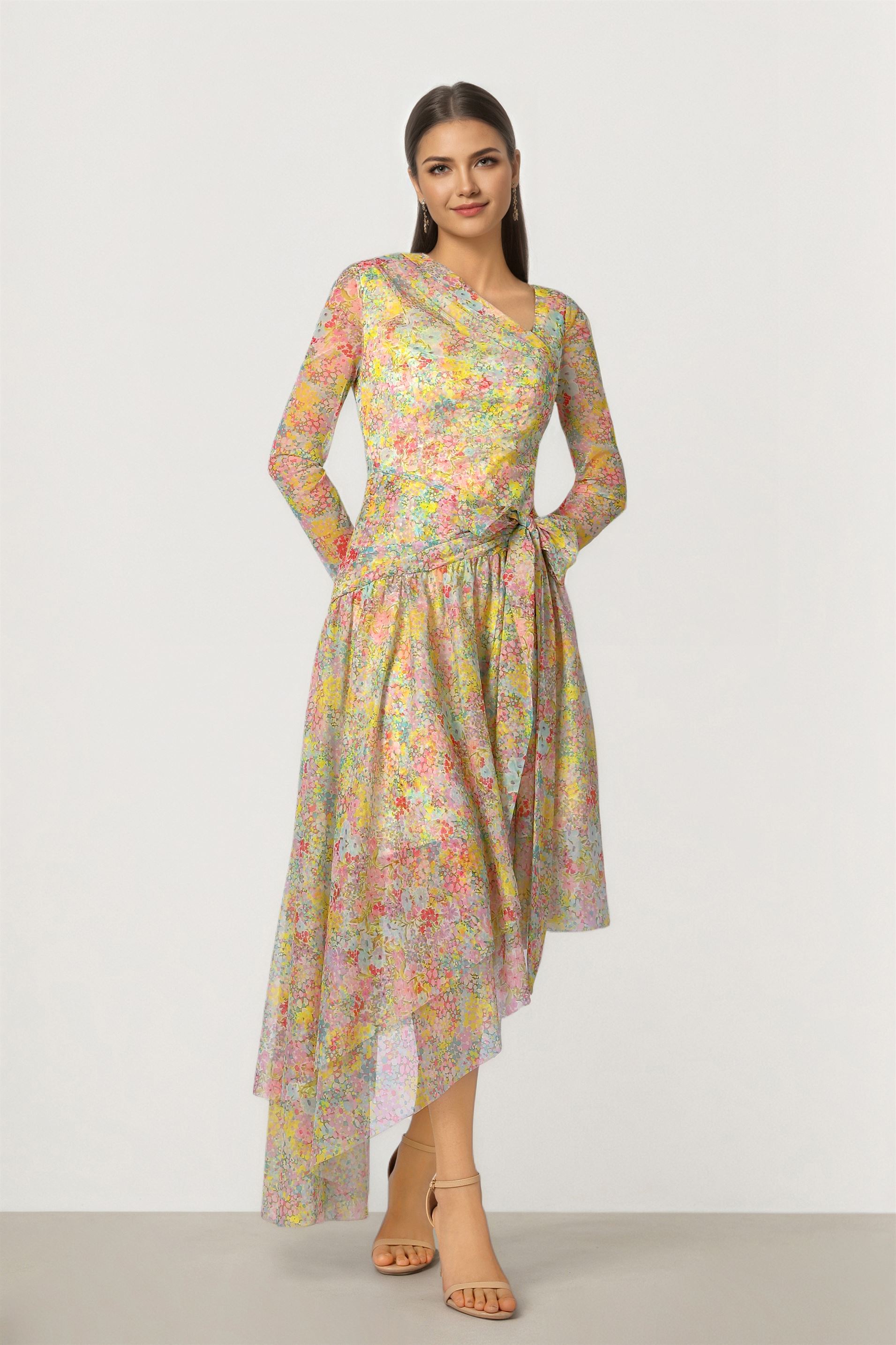 Printed Mesh Dress - Femi9 EG Printed Mesh Dress - Femi9 EG