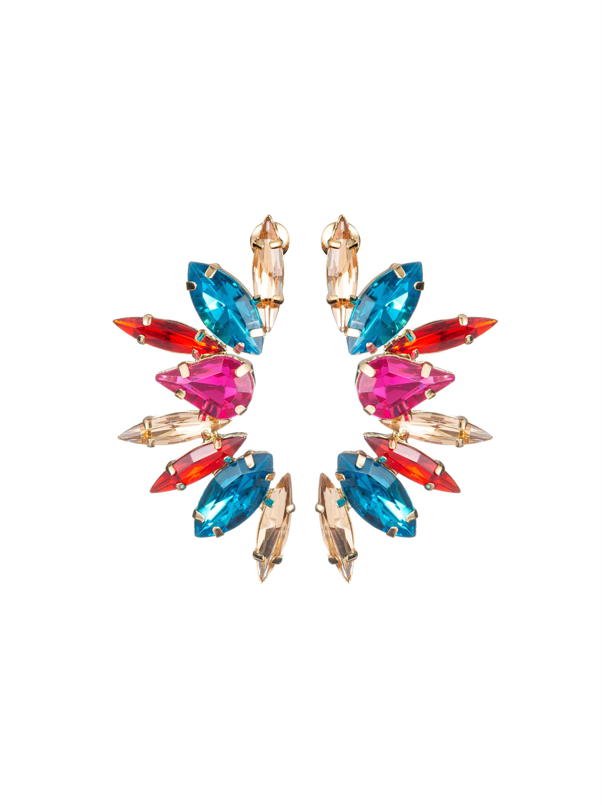 Rhinestone Burst Earrings
